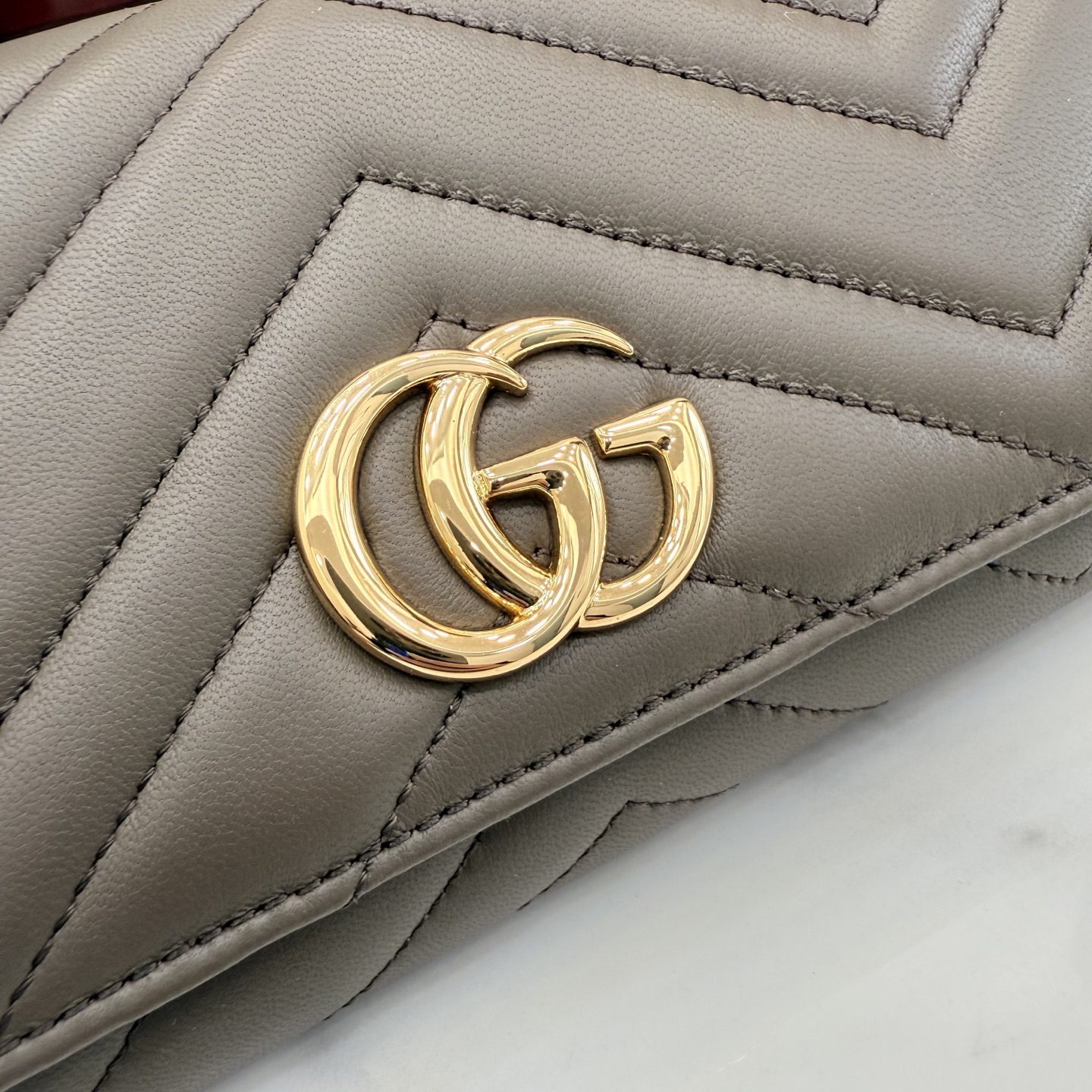 Gucci一比一壓紋雙G拉鍊長夾男士款商務簡約大容量精品錢包