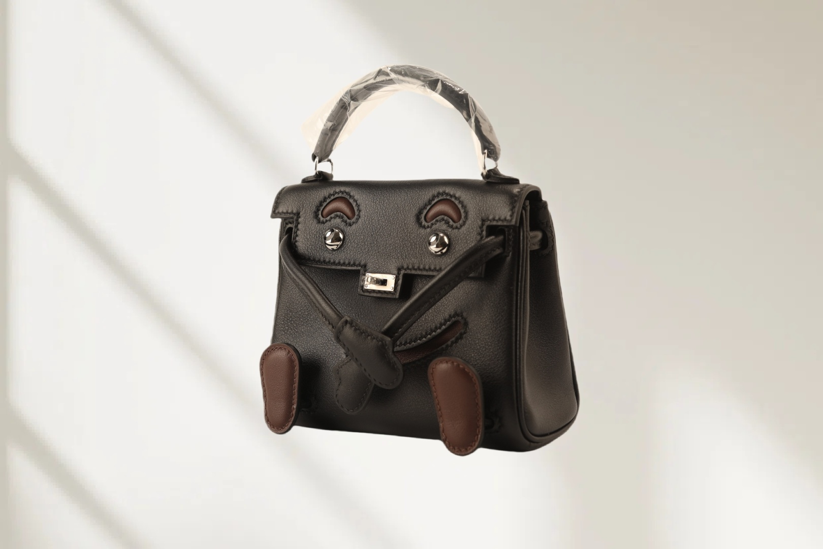 Hermes 一比一 Kelly Doll 笑臉包 黑色迷你手提包| 14 Hermes 一比一 Kelly Doll 笑臉包 黑色迷你手提包