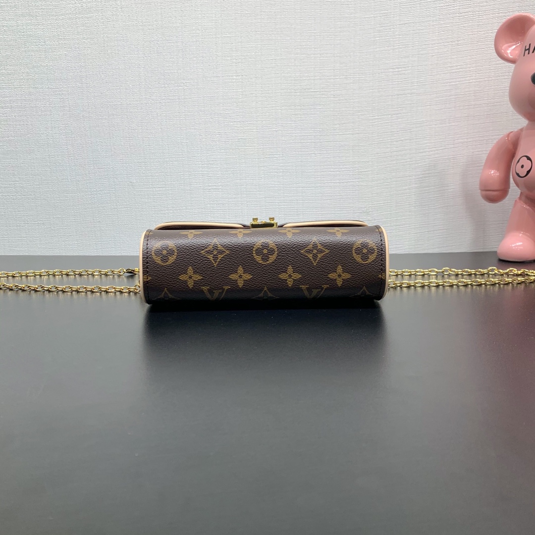 LV原單女士鏈條小方包復古鎖扣設計氣質百搭款