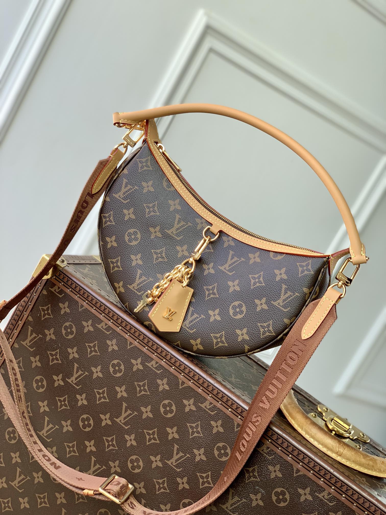 LV A貨女士手提包鎖頭設計經典老花通勤百搭款| 3 LV A貨女士手提包鎖頭設計經典老花通勤百搭款