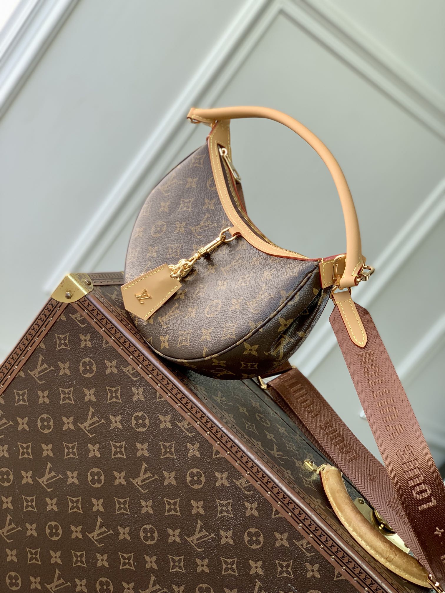 LV A貨女士手提包鎖頭設計經典老花通勤百搭款| 13 LV A貨女士手提包鎖頭設計經典老花通勤百搭款
