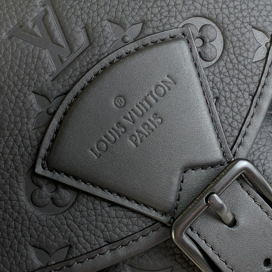 LV A貨壓紋後背包黑色雙肩包商務休閒兩用款| 11 LV A貨壓紋後背包黑色雙肩包商務休閒兩用款