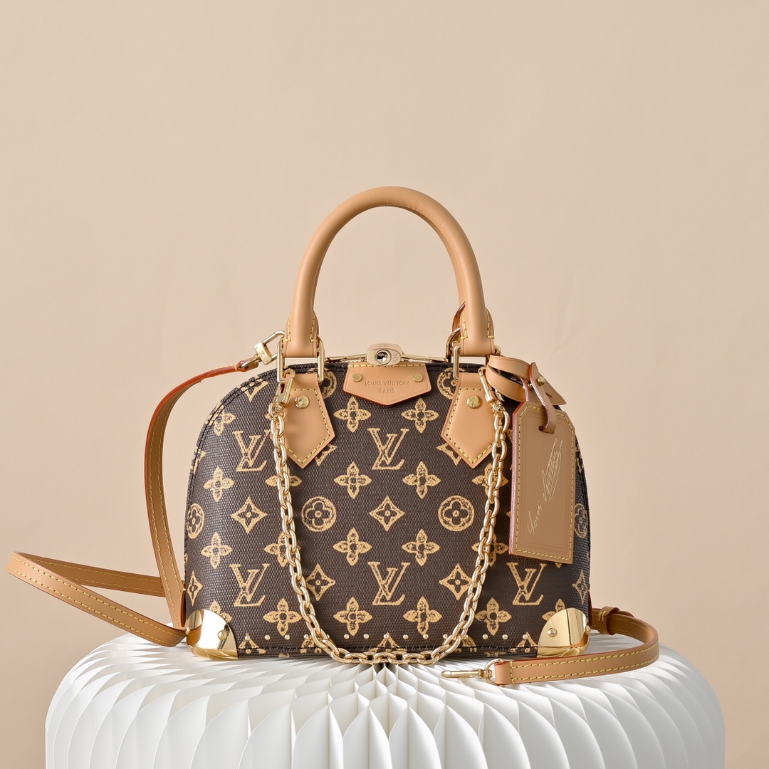 LV一比一Alma BB手提包 Monogram斜背貝殼包 經典款