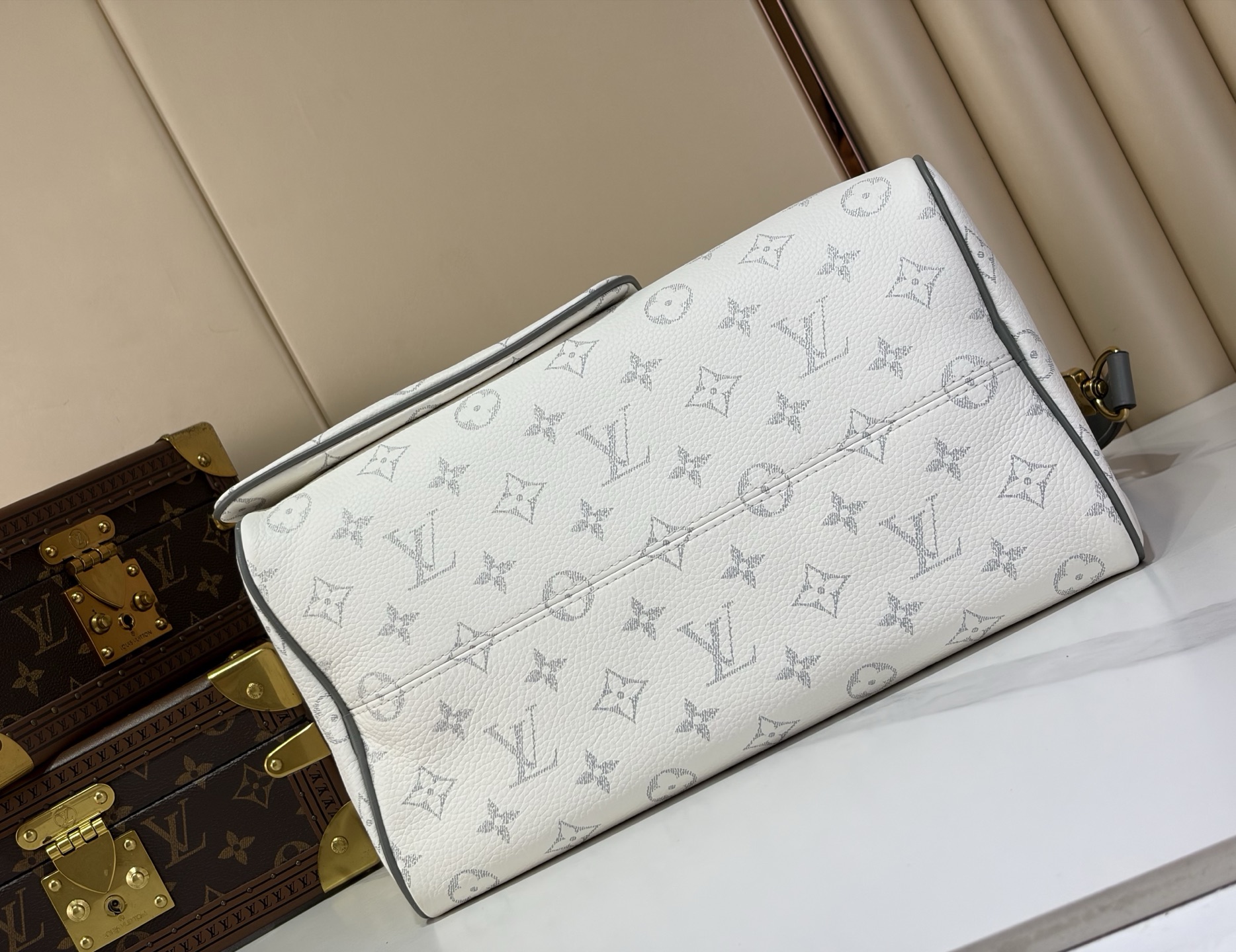 LV A貨 白灰老花旅行包 手提單肩兩用包 大容量款| 12 LV A貨 白灰老花旅行包 手提單肩兩用包 大容量款