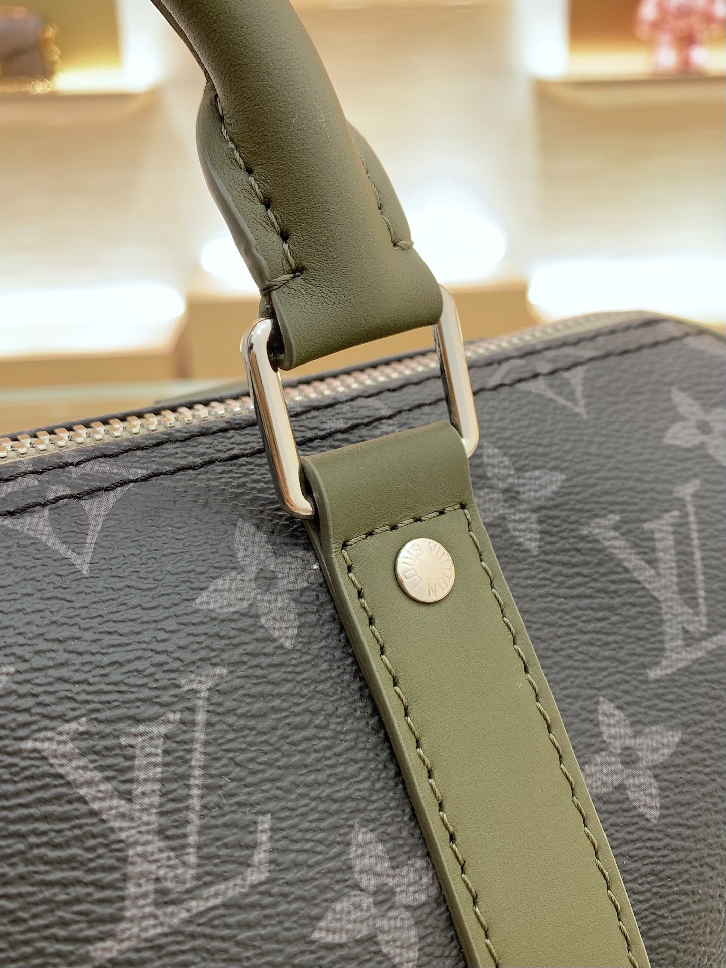 LV A貨 迷你Keepall手提包 黑灰老花斜挎小包| 9 LV A貨 迷你Keepall手提包 黑灰老花斜挎小包