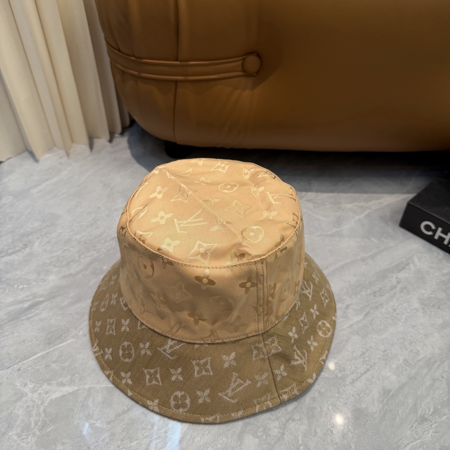 LV原單卡其老花漁夫帽 輕奢百搭防曬遮陽帽| 13 LV原單卡其老花漁夫帽 輕奢百搭防曬遮陽帽