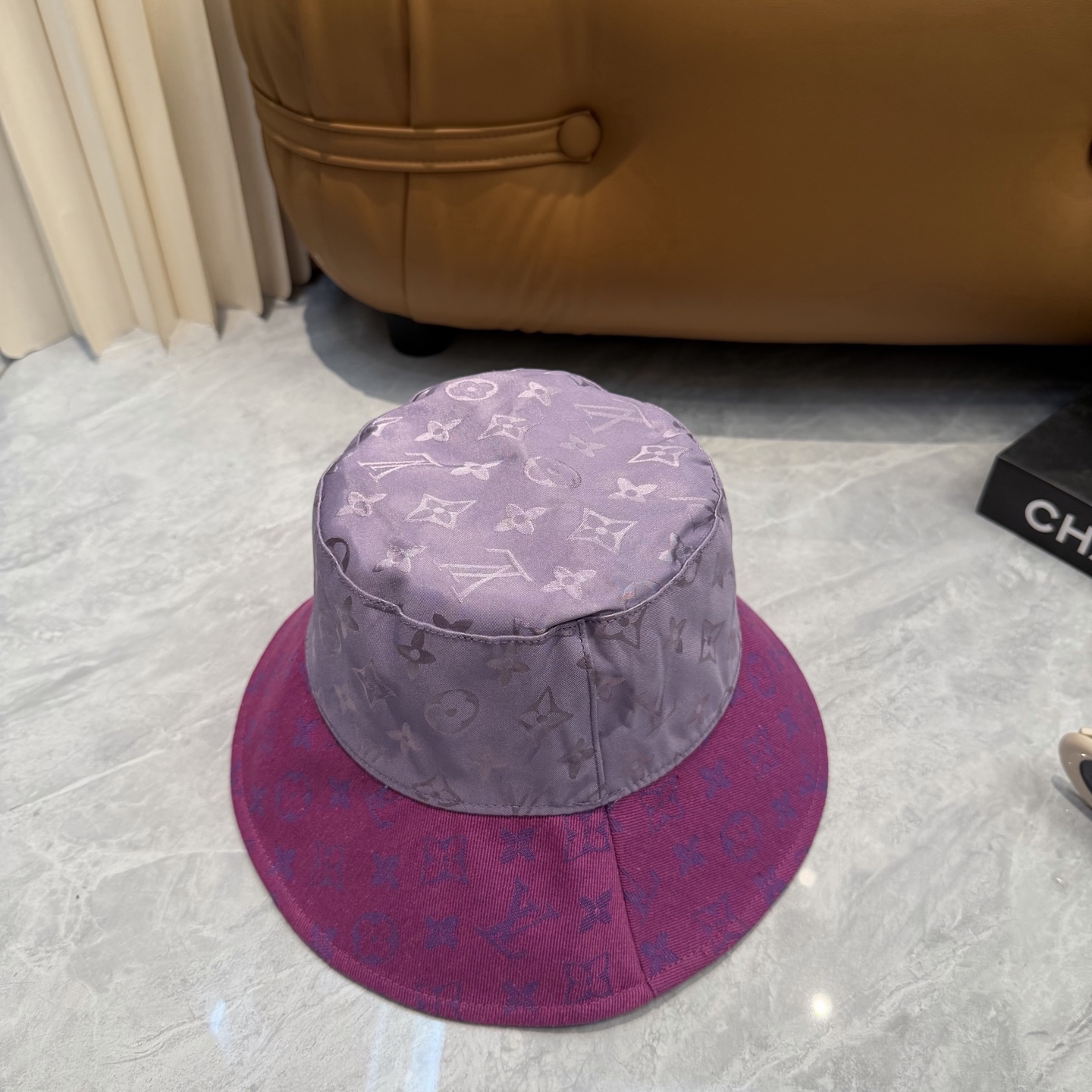 LV一比一撞色拼接老花漁夫帽 潮流個性防曬帽| 13 LV一比一撞色拼接老花漁夫帽 潮流個性防曬帽