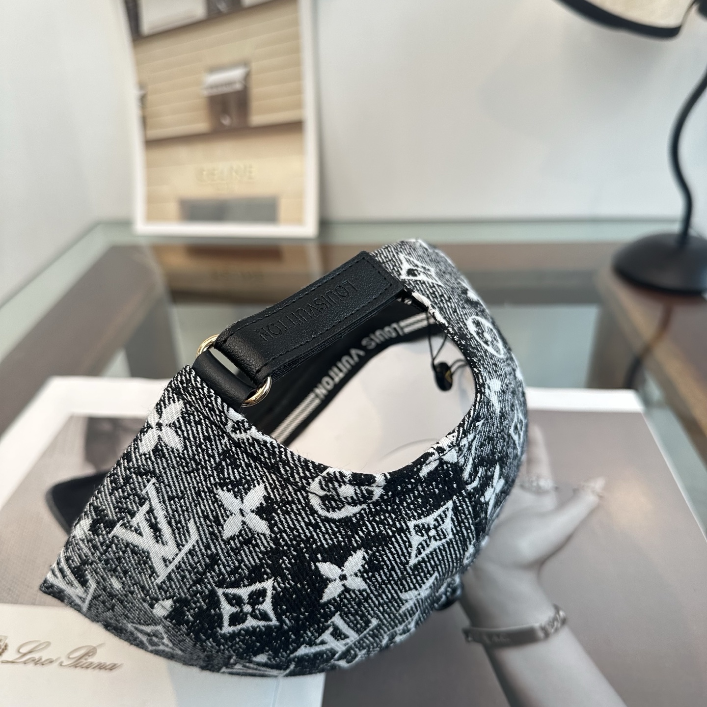 LV原單黑白老花拼皮棒球帽 Monogram拼接休閒鴨舌帽| 15 LV原單黑白老花拼皮棒球帽 Monogram拼接休閒鴨舌帽