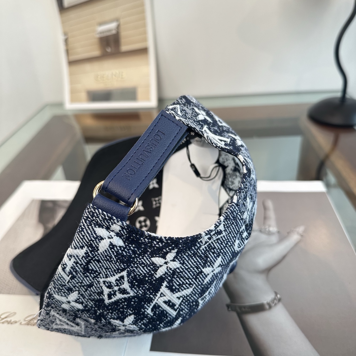 LV一比一深藍老花拼皮棒球帽 Monogram經典休閒鴨舌帽| 7 LV一比一深藍老花拼皮棒球帽 Monogram經典休閒鴨舌帽