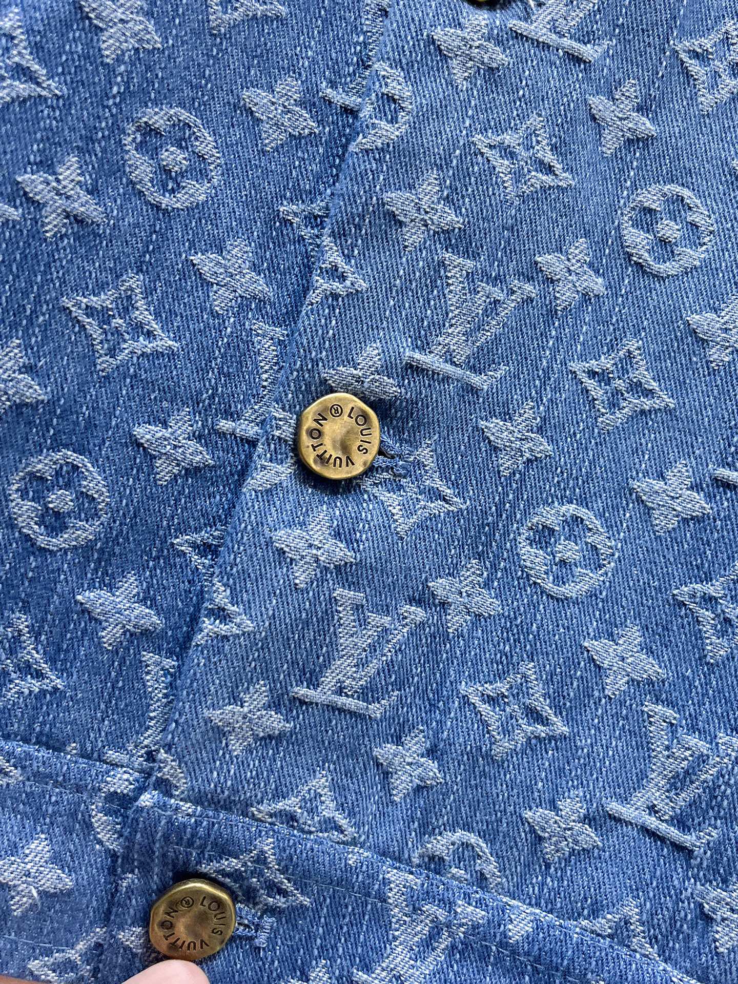 LV A貨滿印牛仔外套 男士經典Monogram丹寧夾克