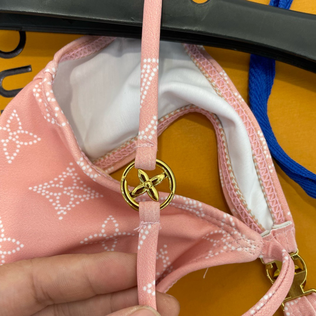 LV 原單 粉色提花连体泳衣 修身显瘦性感女士泳装| 16 LV 原單 粉色提花连体泳衣 修身显瘦性感女士泳装