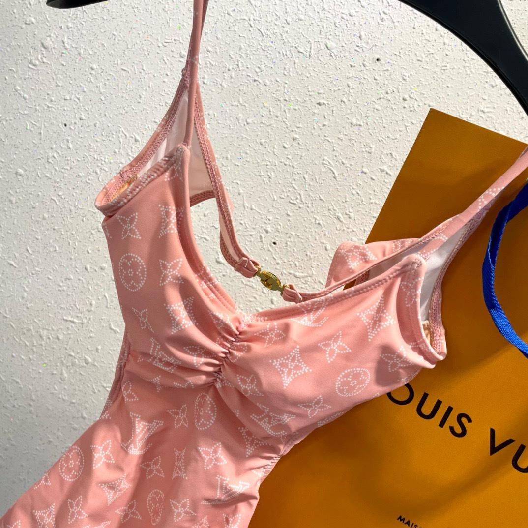 LV 原單 粉色提花连体泳衣 修身显瘦性感女士泳装| 11 LV 原單 粉色提花连体泳衣 修身显瘦性感女士泳装