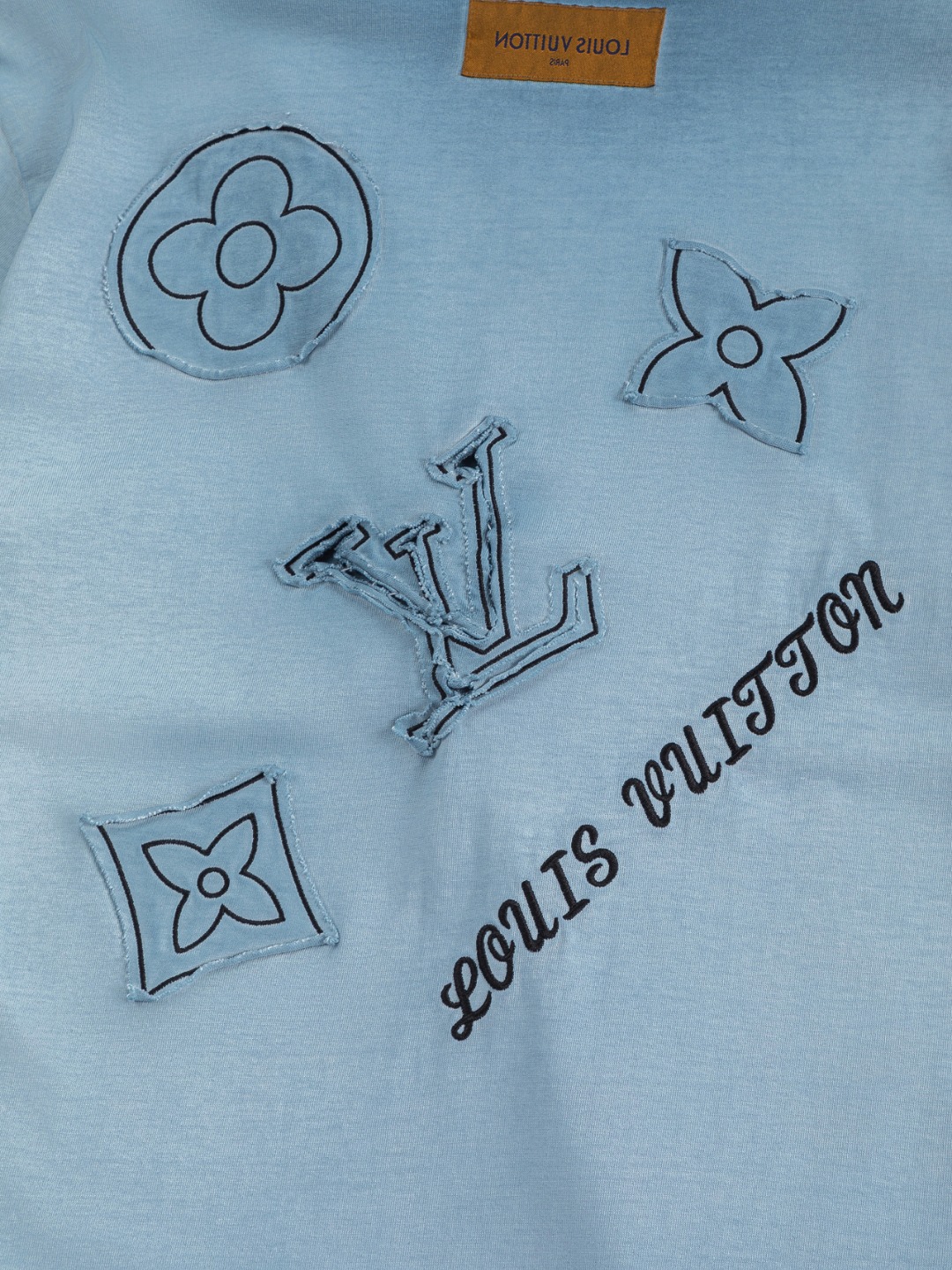 LV高仿短袖T恤男士漸變染色刺繡Logo設計潮流款| 7 LV高仿短袖T恤男士漸變染色刺繡Logo設計潮流款