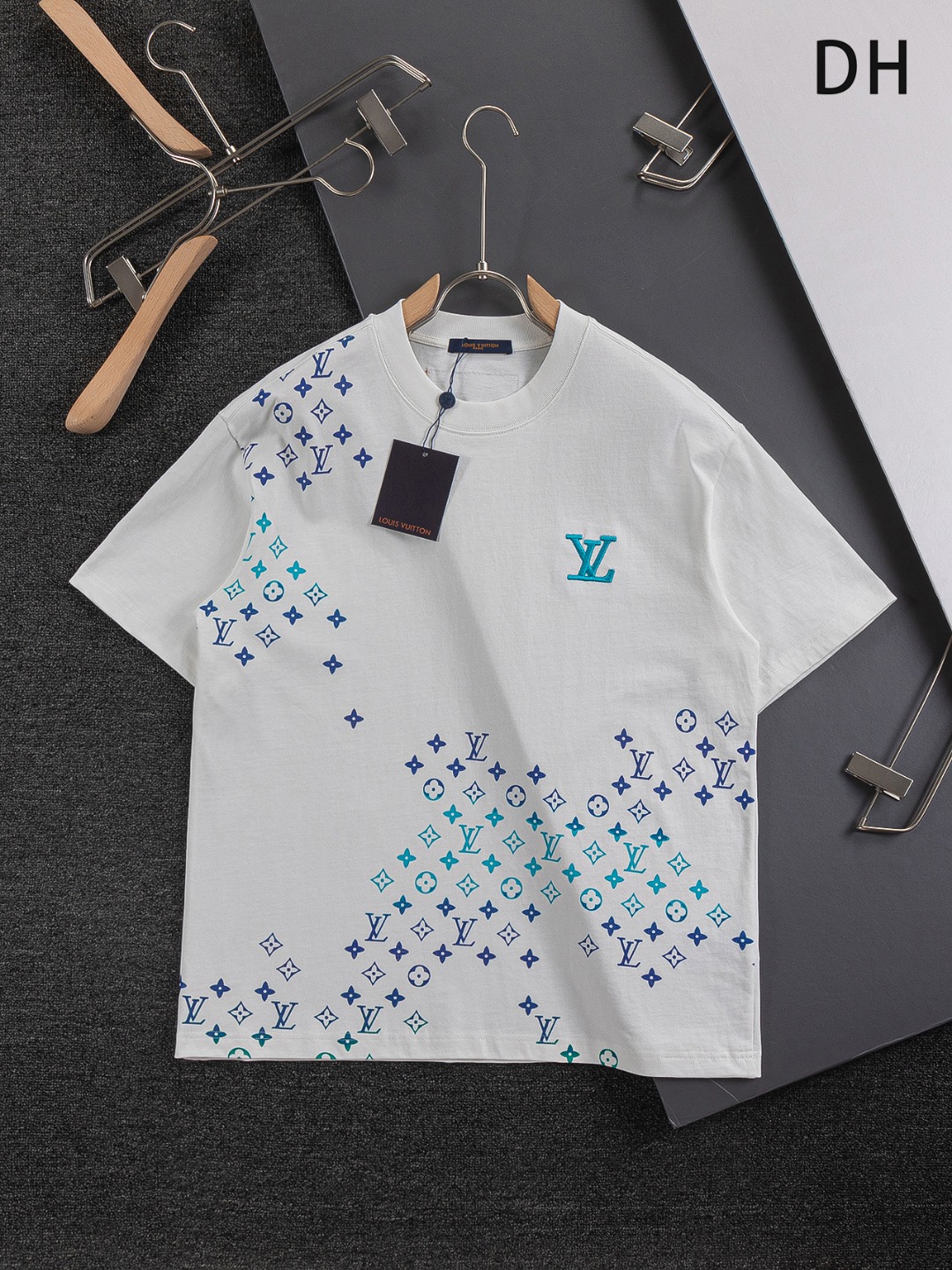 LV A貨短袖T恤男士拼色Monogram印花設計時尚百搭款