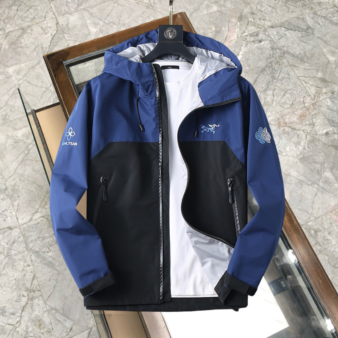 ARC'TERYX 原單 男女款 撞色拼接防水外套 山海藍黑款