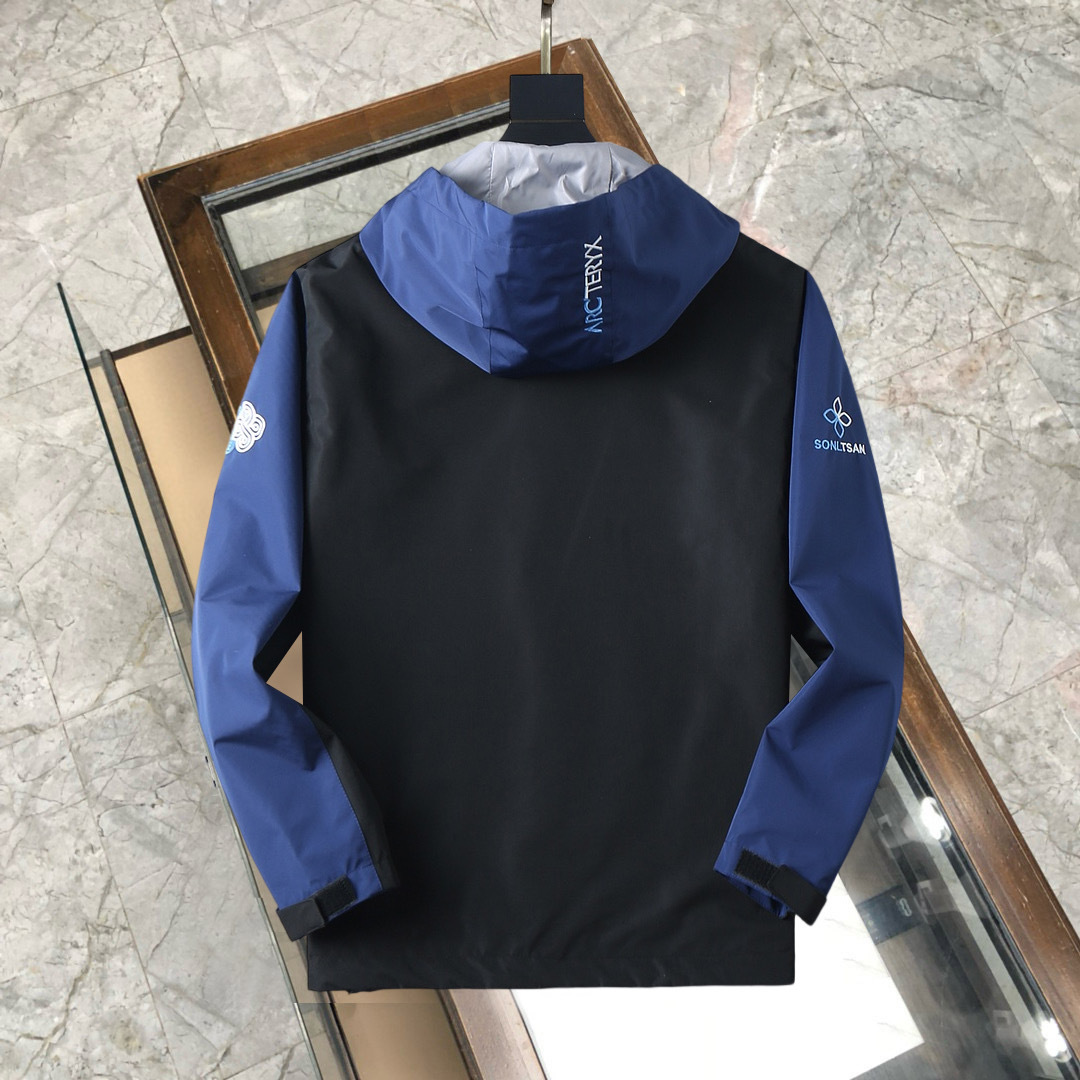 ARC'TERYX 原單 男女款 撞色拼接防水外套 山海藍黑款| 14 ARC'TERYX 原單 男女款 撞色拼接防水外套 山海藍黑款