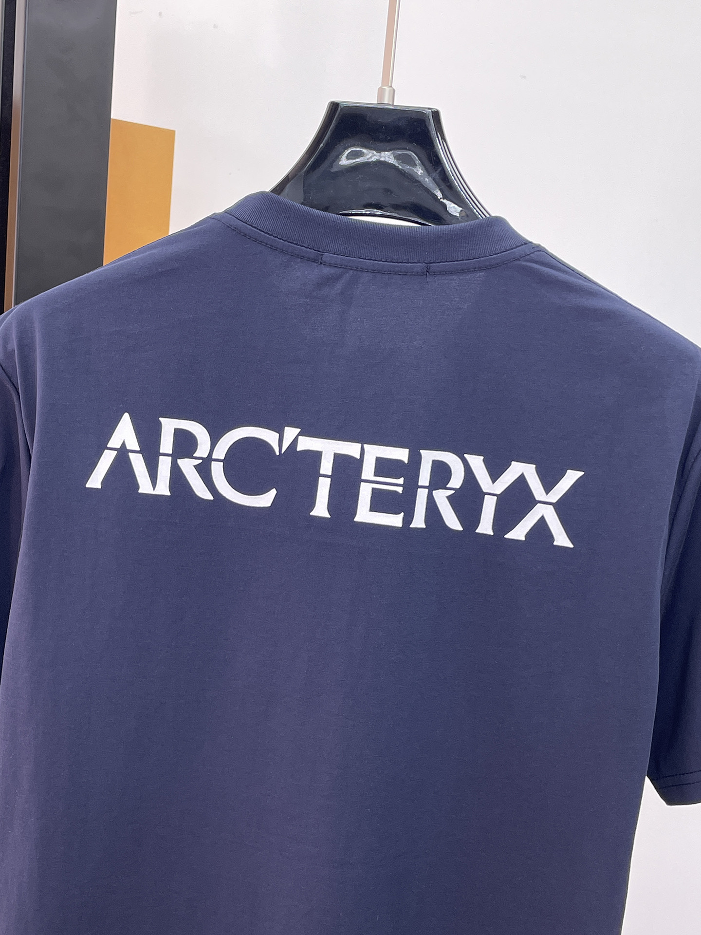 Arc'teryx 始祖鳥A貨男士藏藍短袖T恤 經典鳥標圓領夏季休閒百搭上衣