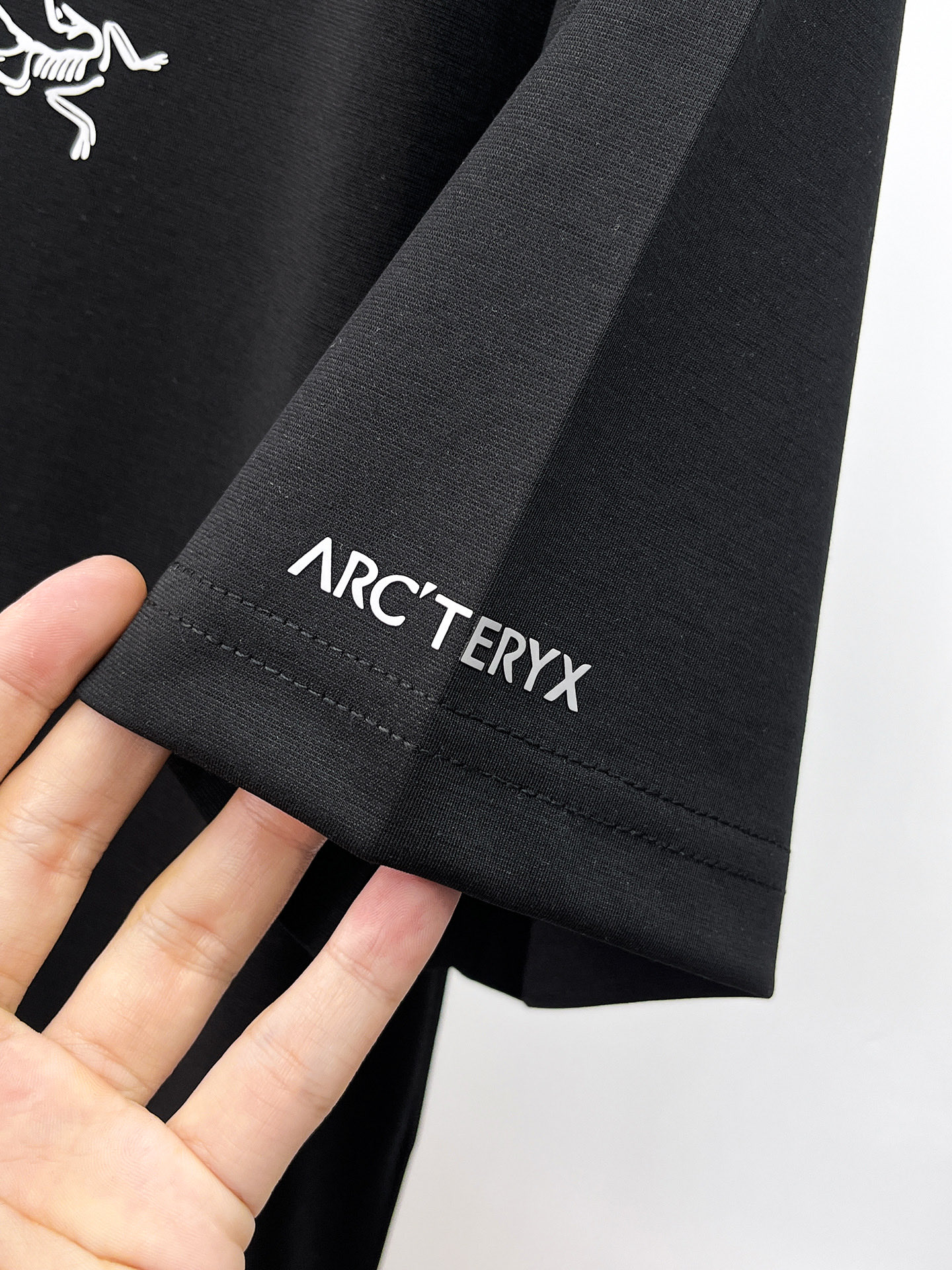 Arc'teryx 復刻男士黑色短袖T恤 白色小鳥標寬鬆圓領休閒百搭上衣| 8 Arc'teryx 復刻男士黑色短袖T恤 白色小鳥標寬鬆圓領休閒百搭上衣