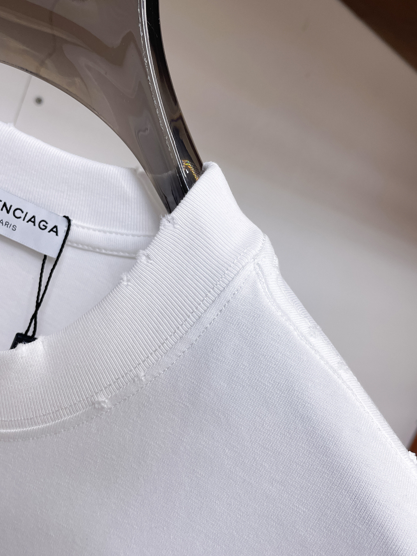 BALENCIAGA 原單白色刺繡Logo短袖T恤 男女款寬鬆圓領休閒上衣| 10 BALENCIAGA 原單白色刺繡Logo短袖T恤 男女款寬鬆圓領休閒上衣