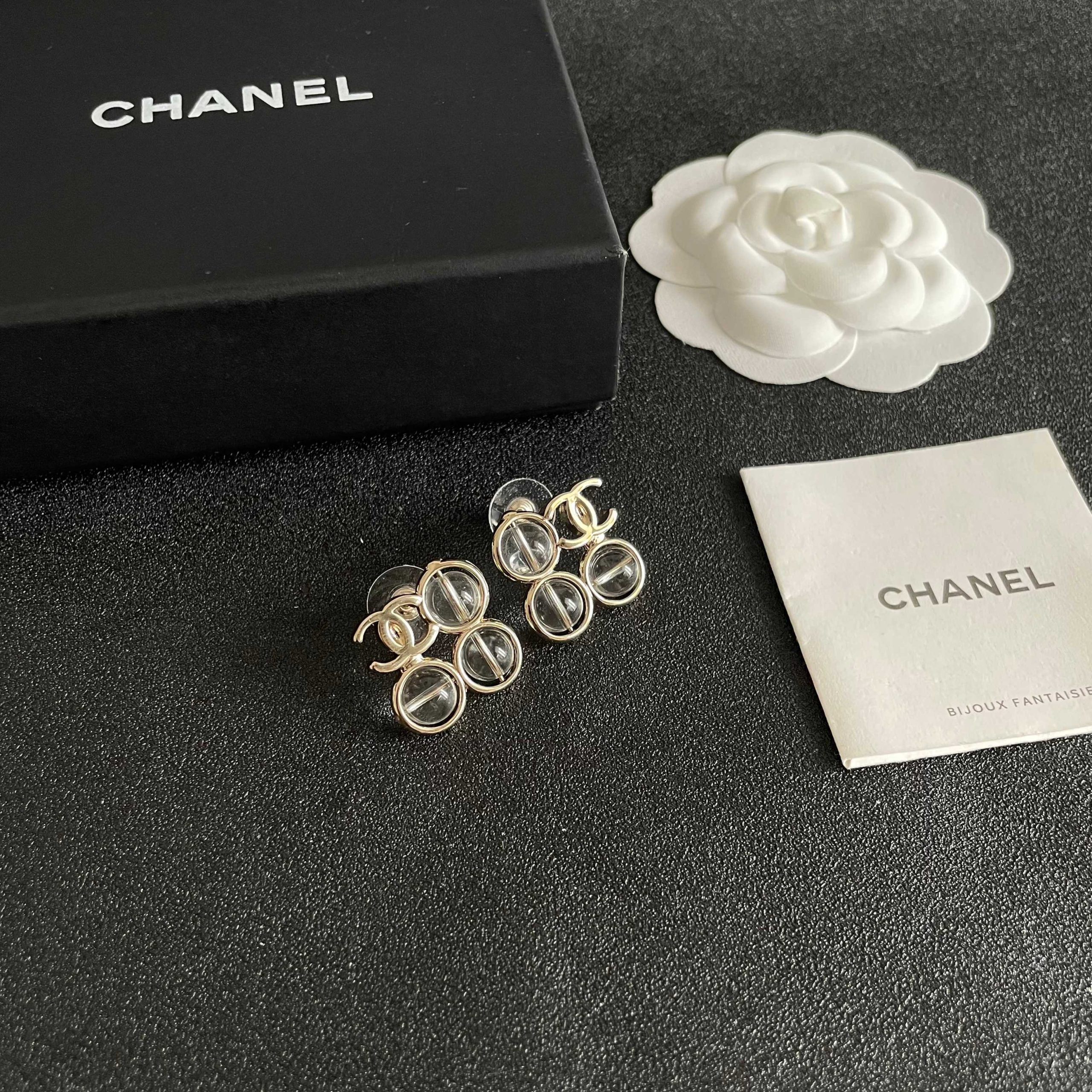 CHANEL 原單 水晶雙C耳環 女款耳飾| 10 CHANEL 原單 水晶雙C耳環 女款耳飾