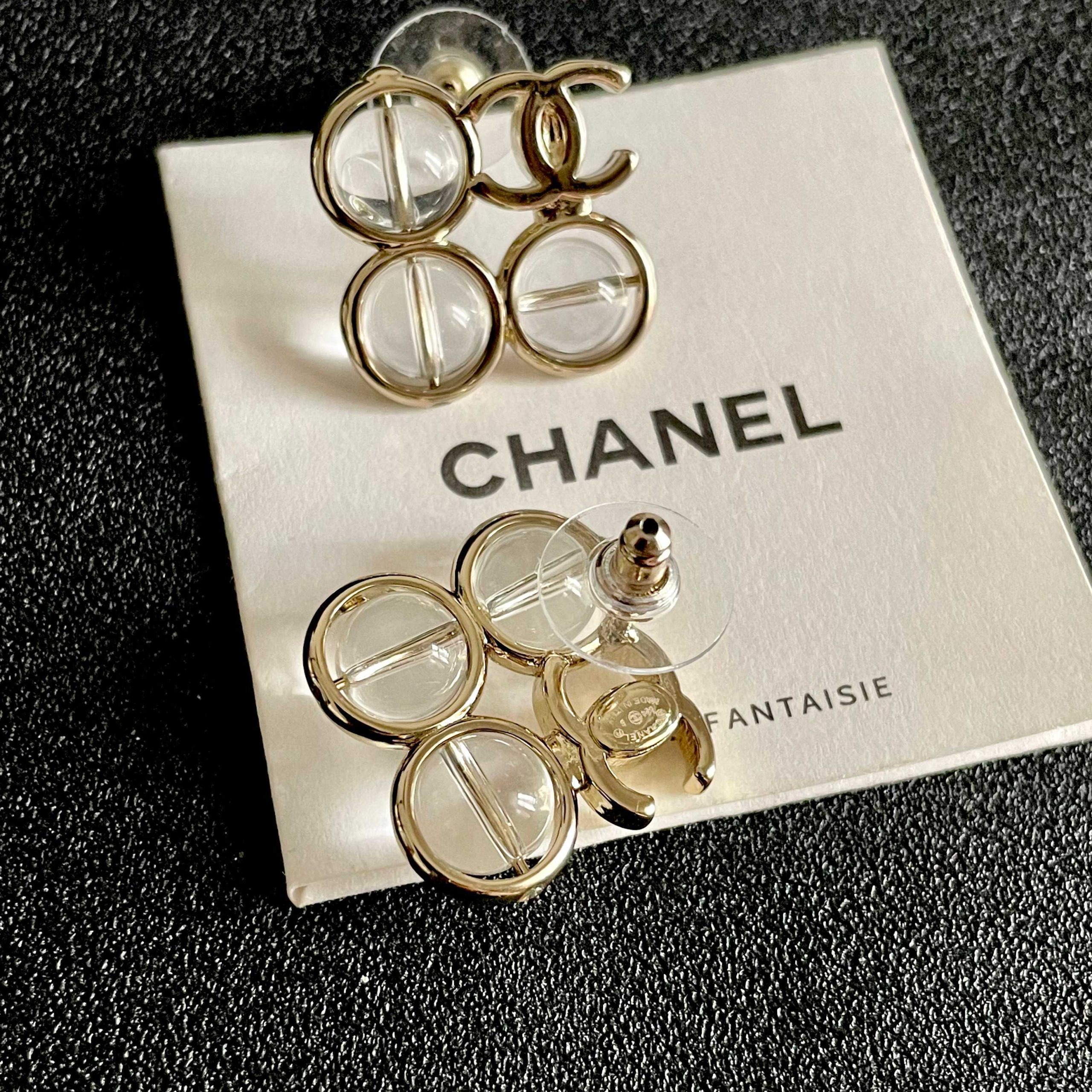 CHANEL 原單 水晶雙C耳環 女款耳飾| 9 CHANEL 原單 水晶雙C耳環 女款耳飾