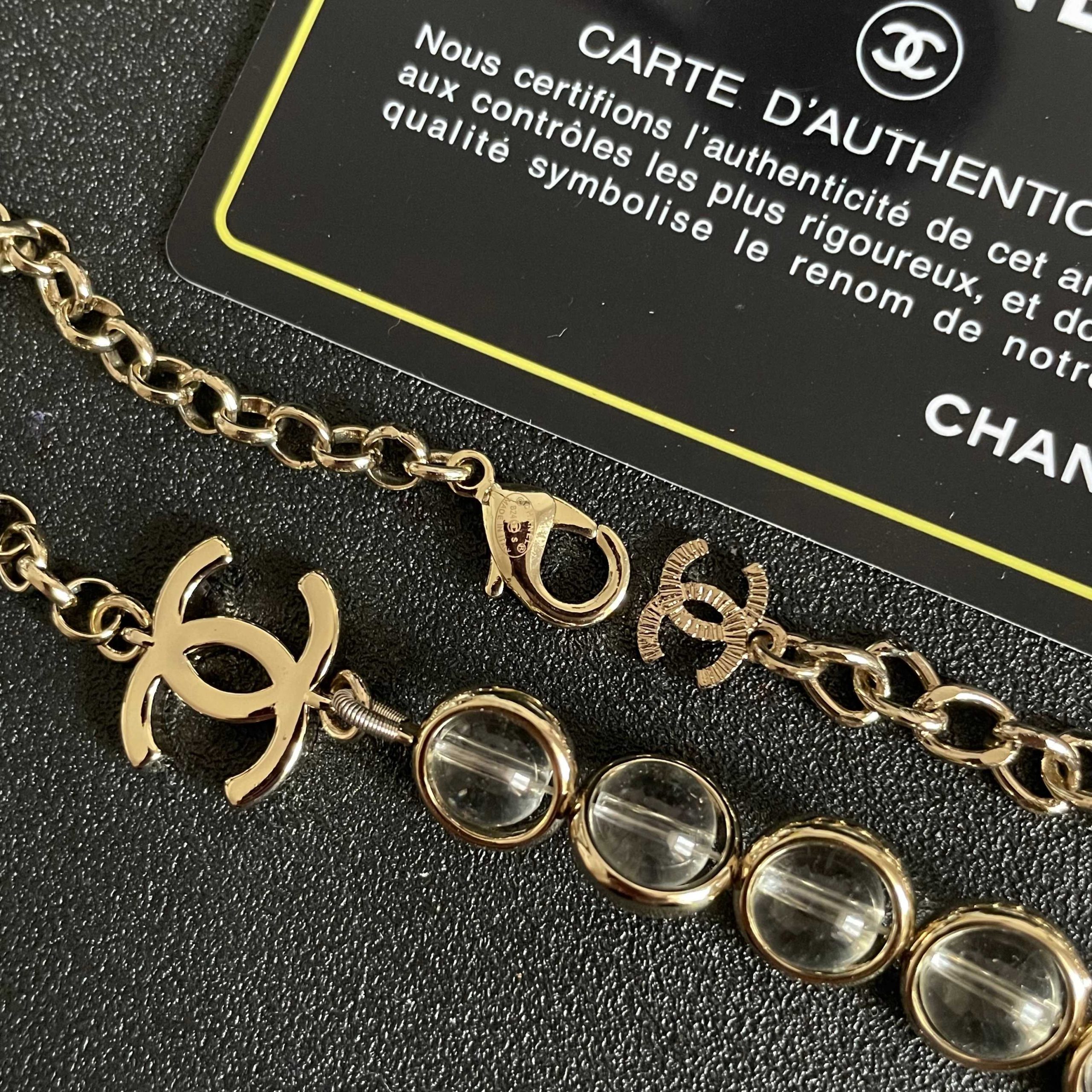 CHANEL 高仿 雙C透明水晶項鍊 女款精品飾品| 9 CHANEL 高仿 雙C透明水晶項鍊 女款精品飾品