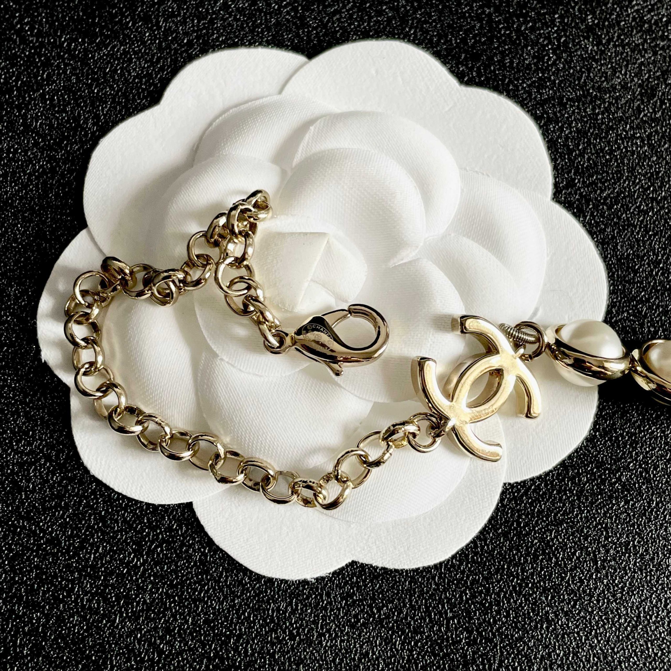 CHANEL 原單 雙C珍珠項鍊 法式復古鎖骨鏈 女款精品飾品