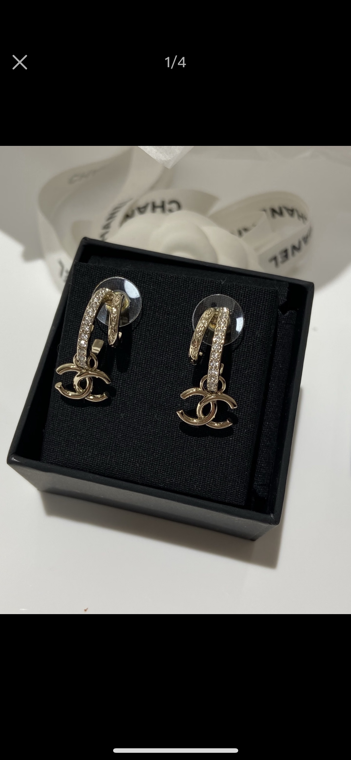 CHANEL A貨 水鑽雙C耳環 經典耳扣 女款精品耳飾| 10 CHANEL A貨 水鑽雙C耳環 經典耳扣 女款精品耳飾