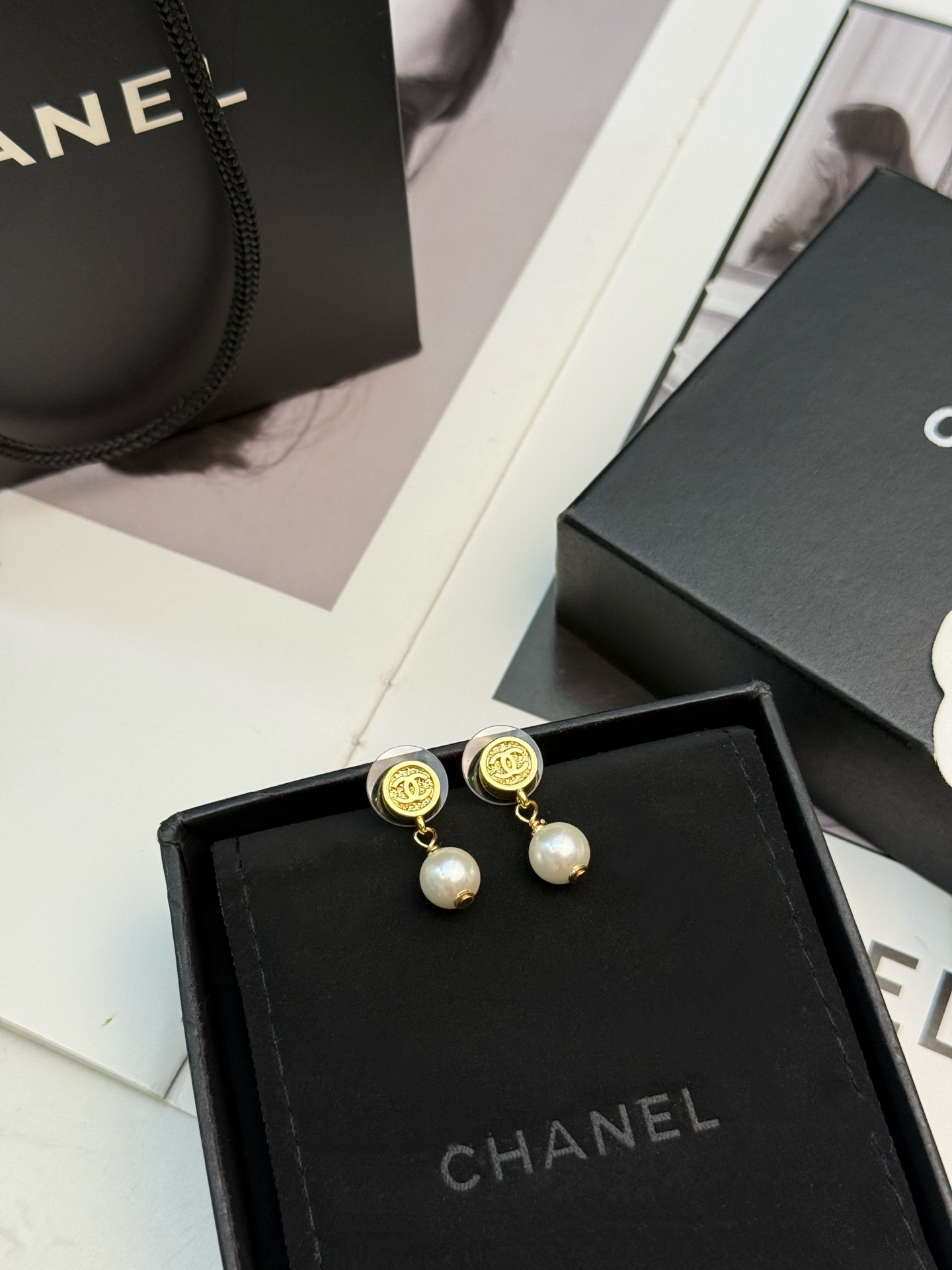 CHANEL 高仿 復古珍珠耳環 雙C耳釘 法式優雅精品耳飾| 13 CHANEL 高仿 復古珍珠耳環 雙C耳釘 法式優雅精品耳飾