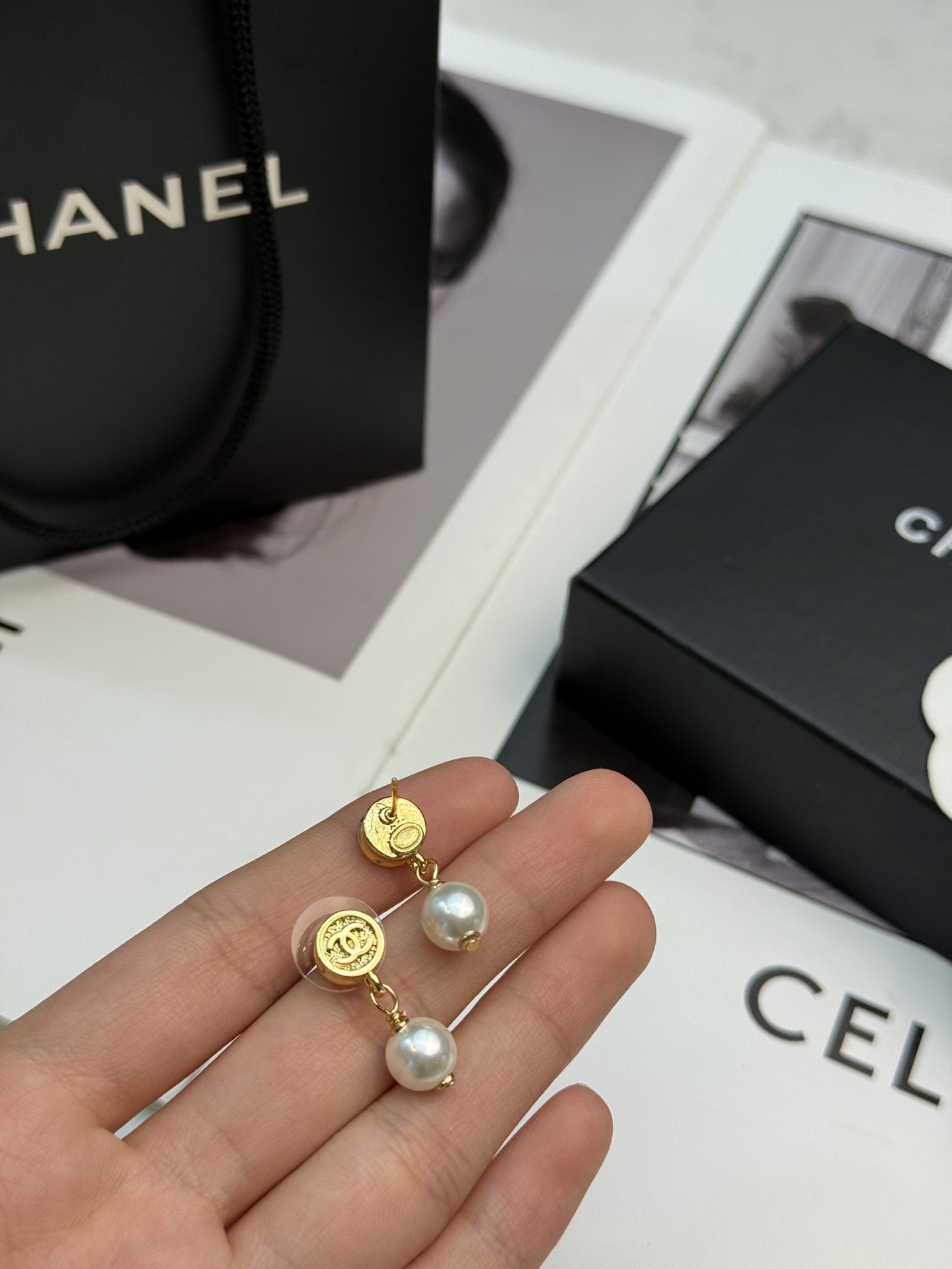 CHANEL 高仿 復古珍珠耳環 雙C耳釘 法式優雅精品耳飾| 9 CHANEL 高仿 復古珍珠耳環 雙C耳釘 法式優雅精品耳飾