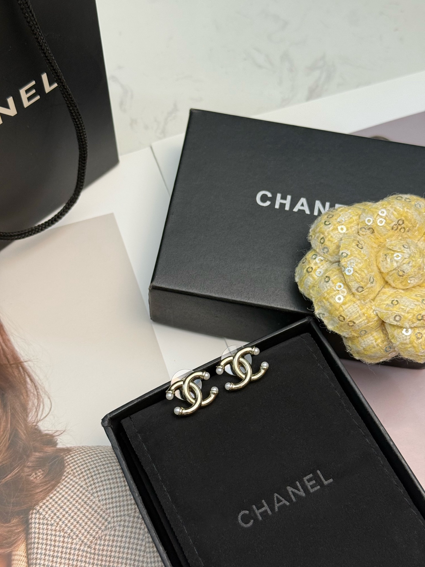 CHANEL 一比一 雙C珍珠耳釘 經典Logo耳環 女款精品飾品| 11 CHANEL 一比一 雙C珍珠耳釘 經典Logo耳環 女款精品飾品
