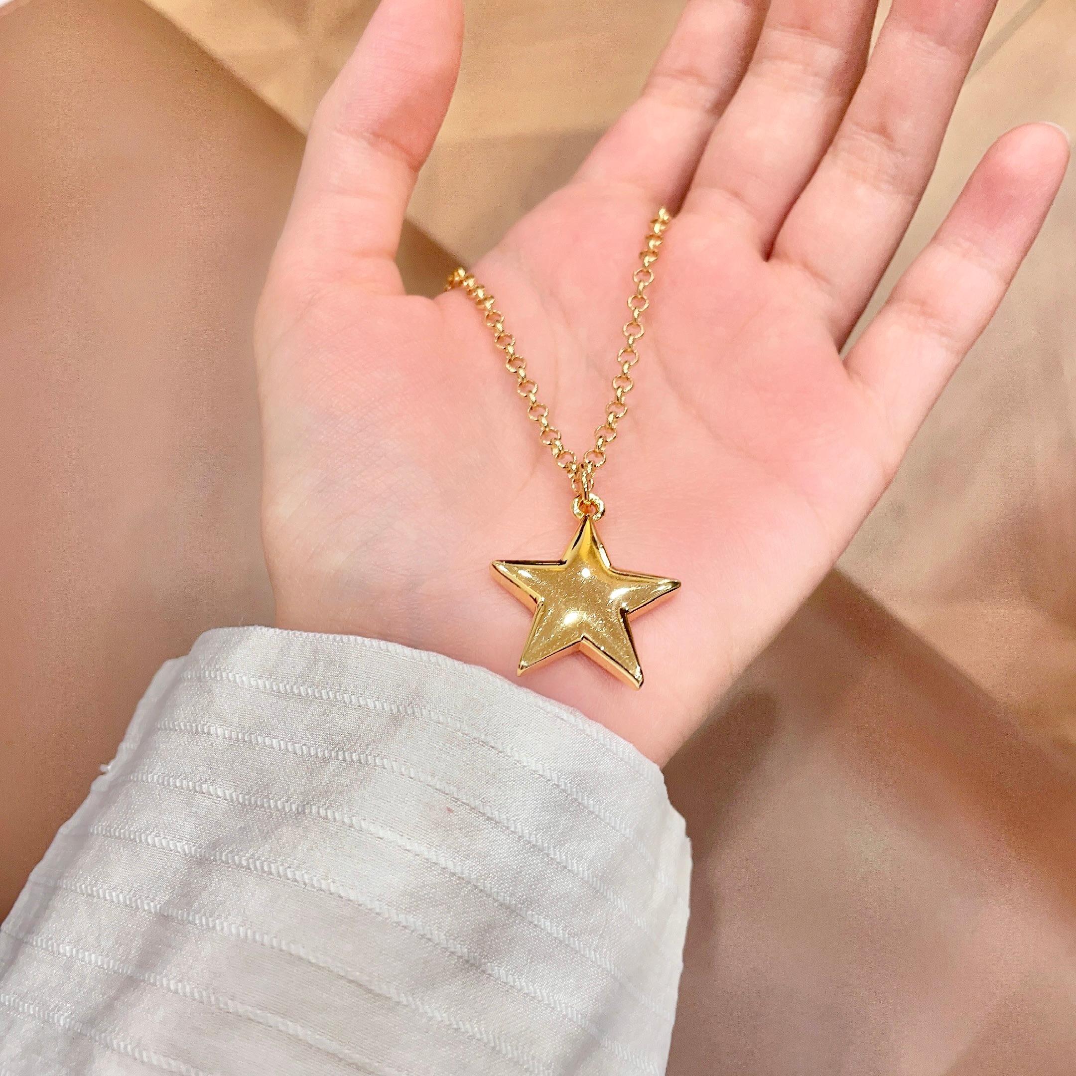 CHANEL一比一女士金色星星雙C項鍊 法式復古氣質百搭鎖骨鏈| 12 CHANEL一比一女士金色星星雙C項鍊 法式復古氣質百搭鎖骨鏈