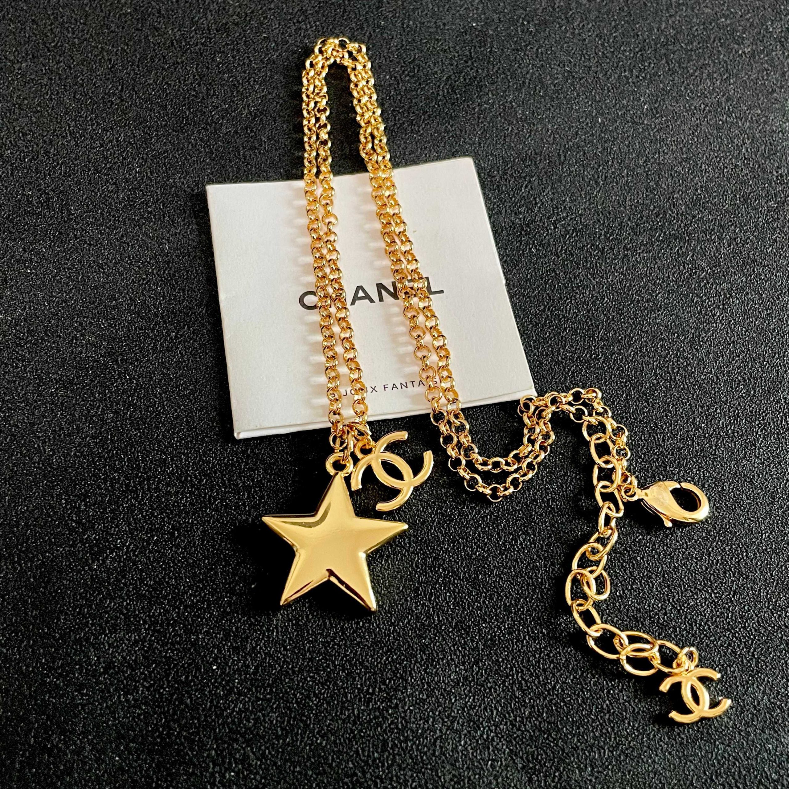 CHANEL一比一女士金色星星雙C項鍊 法式復古氣質百搭鎖骨鏈| 7 CHANEL一比一女士金色星星雙C項鍊 法式復古氣質百搭鎖骨鏈