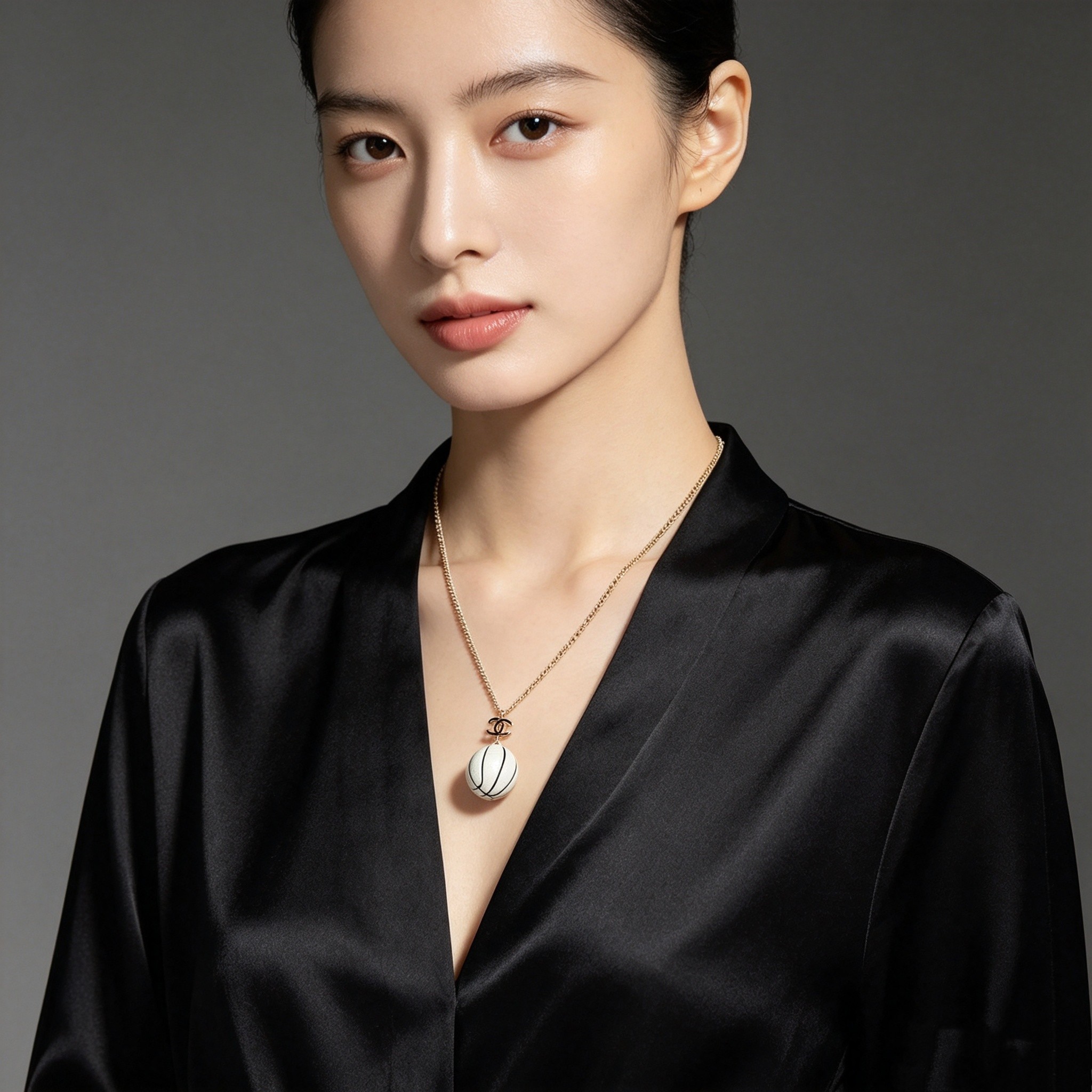 CHANEL高仿女士圓球雙C吊墜項鍊 金色簡約氣質百搭鎖骨鏈| 12 CHANEL高仿女士圓球雙C吊墜項鍊 金色簡約氣質百搭鎖骨鏈