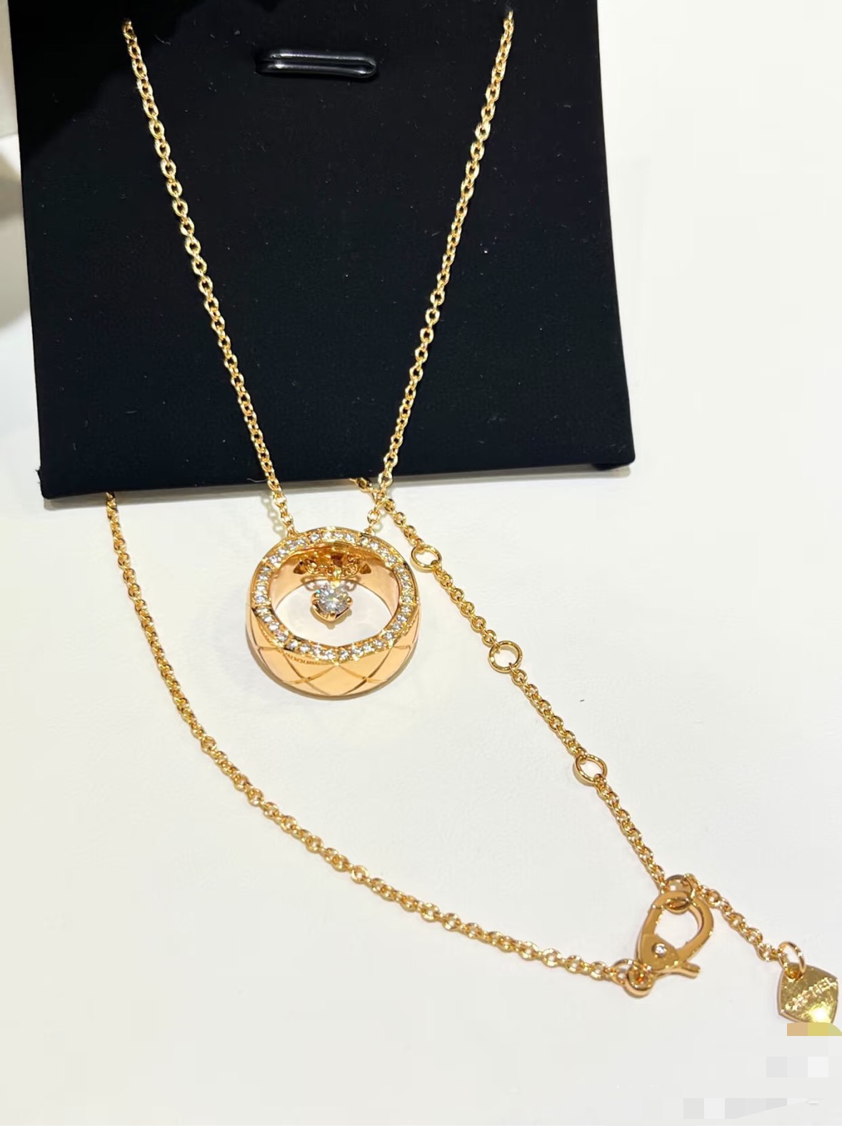 CHANEL高仿女士圓環鑲鑽項鍊 金銀雙色精緻吊墜百搭鎖骨鏈| 3 CHANEL高仿女士圓環鑲鑽項鍊 金銀雙色精緻吊墜百搭鎖骨鏈