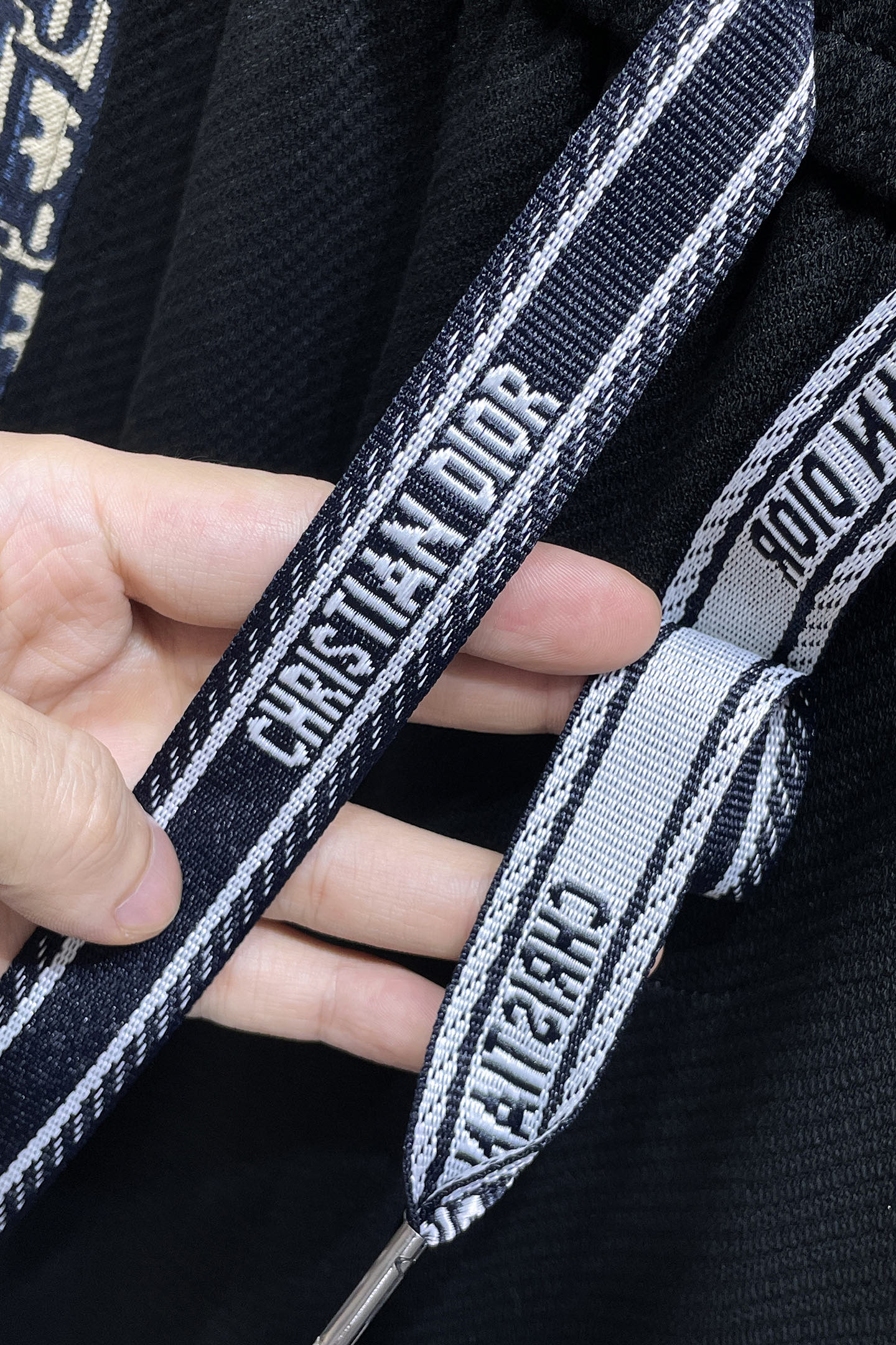 一比一Dior迪奧Oblique老花黑色休閒長褲 側邊拼接直筒男褲| 8 一比一Dior迪奧Oblique老花黑色休閒長褲 側邊拼接直筒男褲