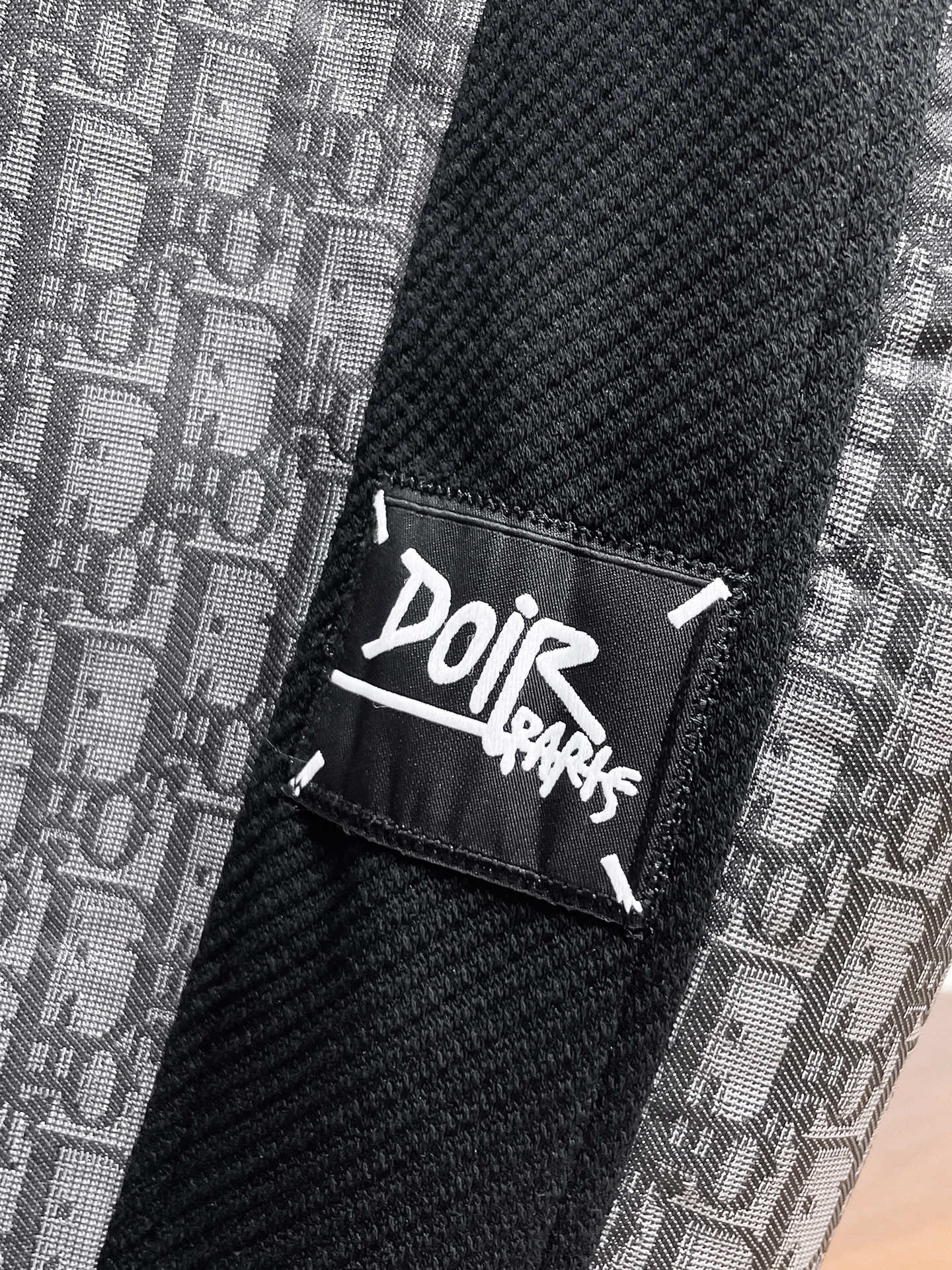 原單Dior迪奧Oblique滿版老花灰色長褲 黑色拼接寬鬆休閒褲| 7 原單Dior迪奧Oblique滿版老花灰色長褲 黑色拼接寬鬆休閒褲