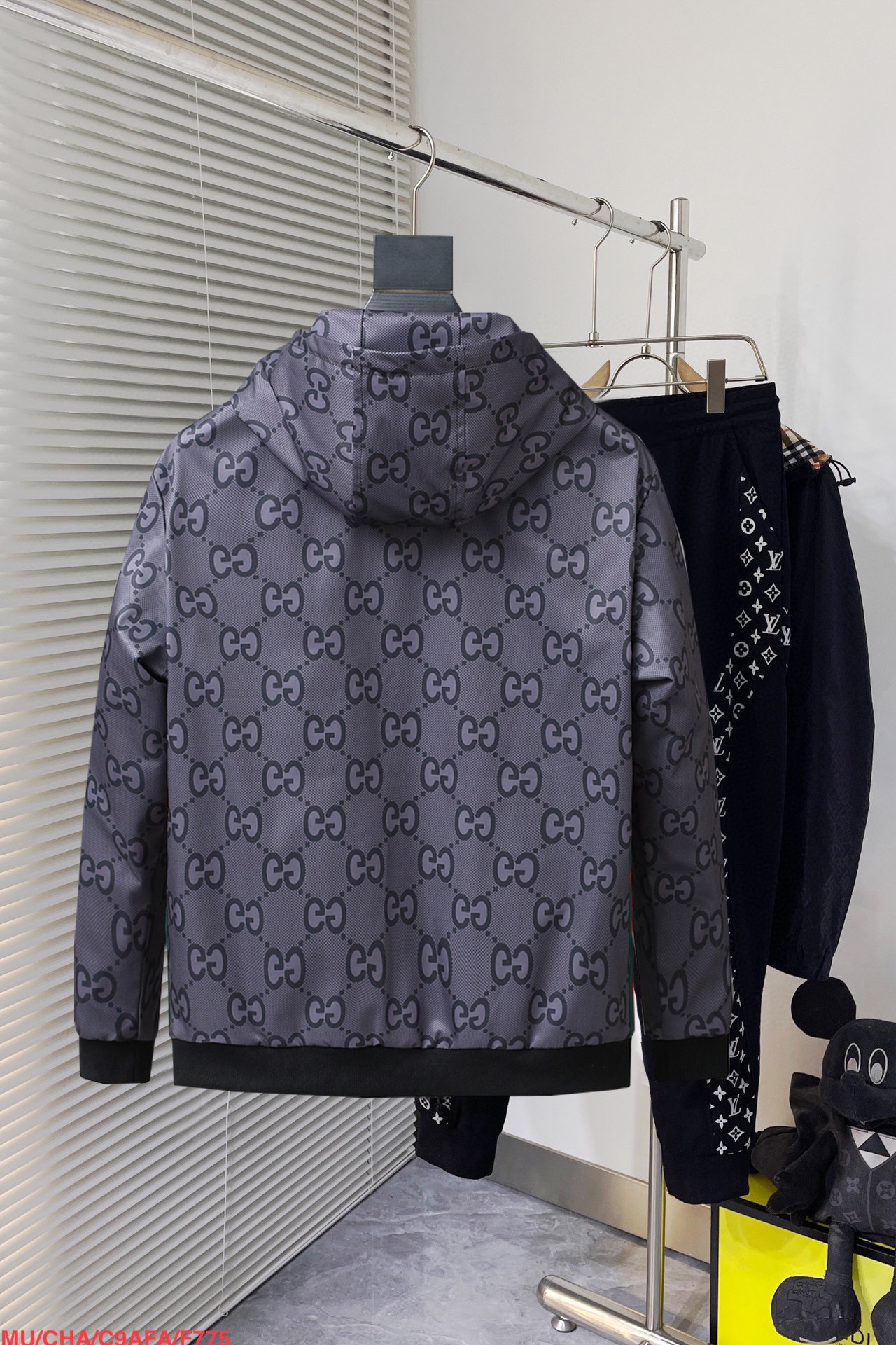 GUCCI 原單雙G滿版連帽外套 男士拉鍊休閒夾克潮流薄款| 14 GUCCI 原單雙G滿版連帽外套 男士拉鍊休閒夾克潮流薄款