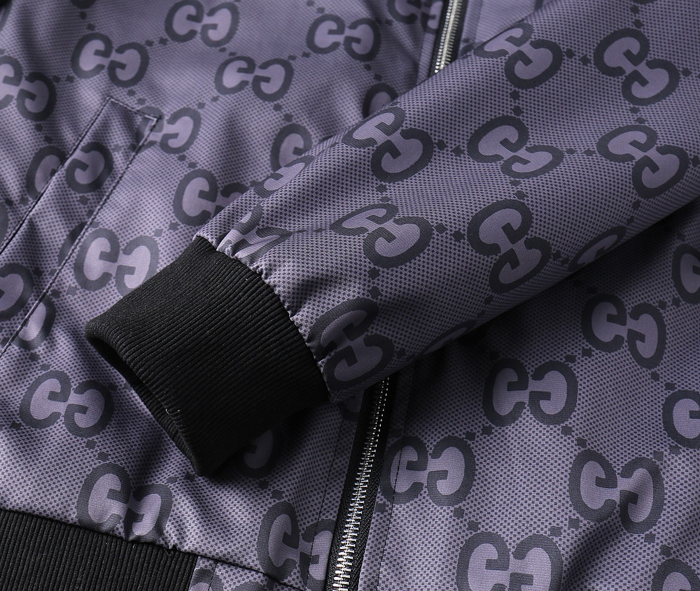 GUCCI 原單雙G滿版連帽外套 男士拉鍊休閒夾克潮流薄款| 8 GUCCI 原單雙G滿版連帽外套 男士拉鍊休閒夾克潮流薄款
