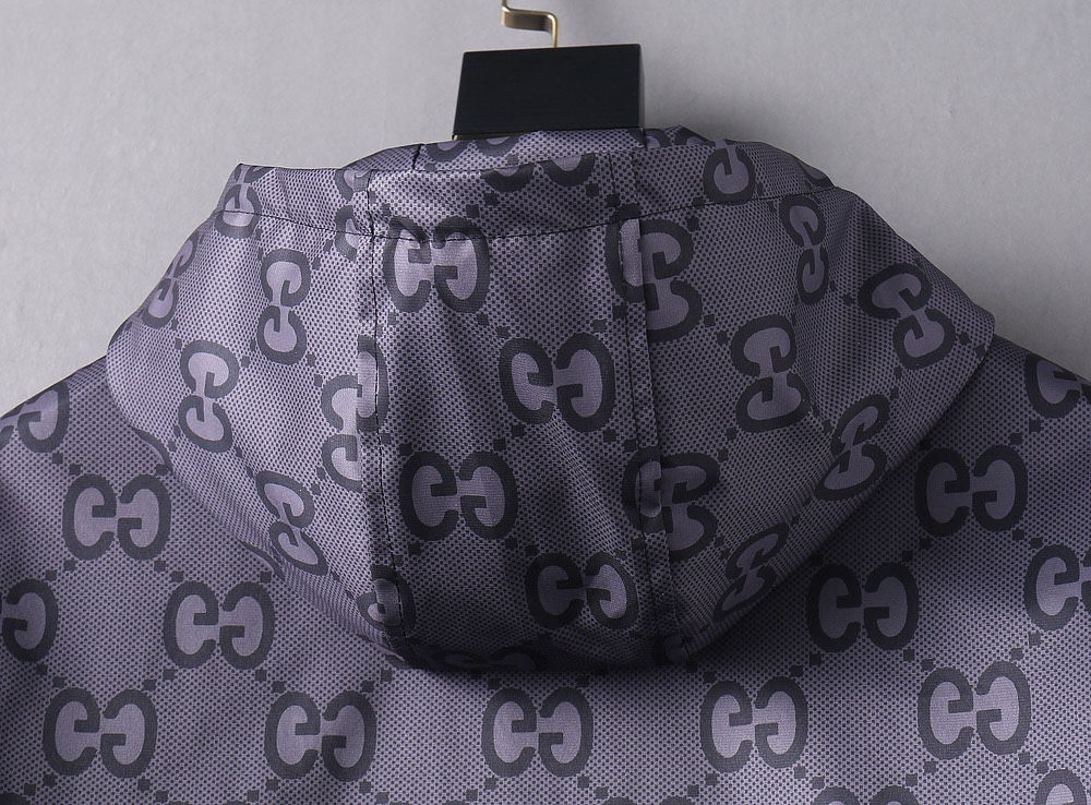 GUCCI 原單雙G滿版連帽外套 男士拉鍊休閒夾克潮流薄款| 7 GUCCI 原單雙G滿版連帽外套 男士拉鍊休閒夾克潮流薄款