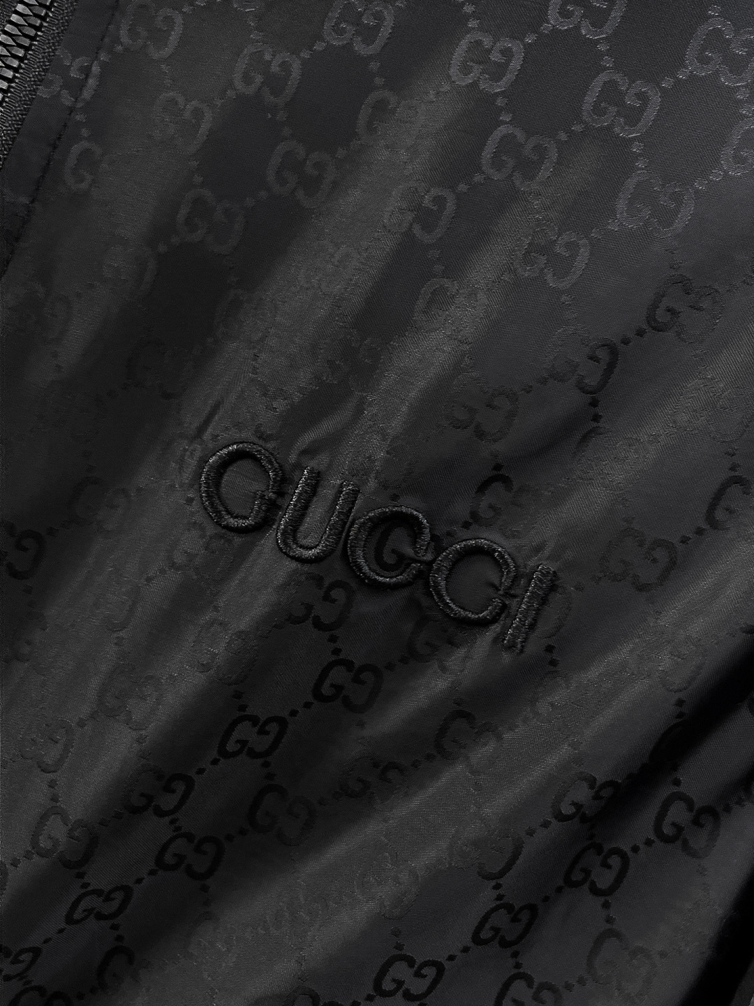 GUCCI 復刻黑色雙G連帽外套 男士潮流拉鍊休閒夾克| 12 GUCCI 復刻黑色雙G連帽外套 男士潮流拉鍊休閒夾克
