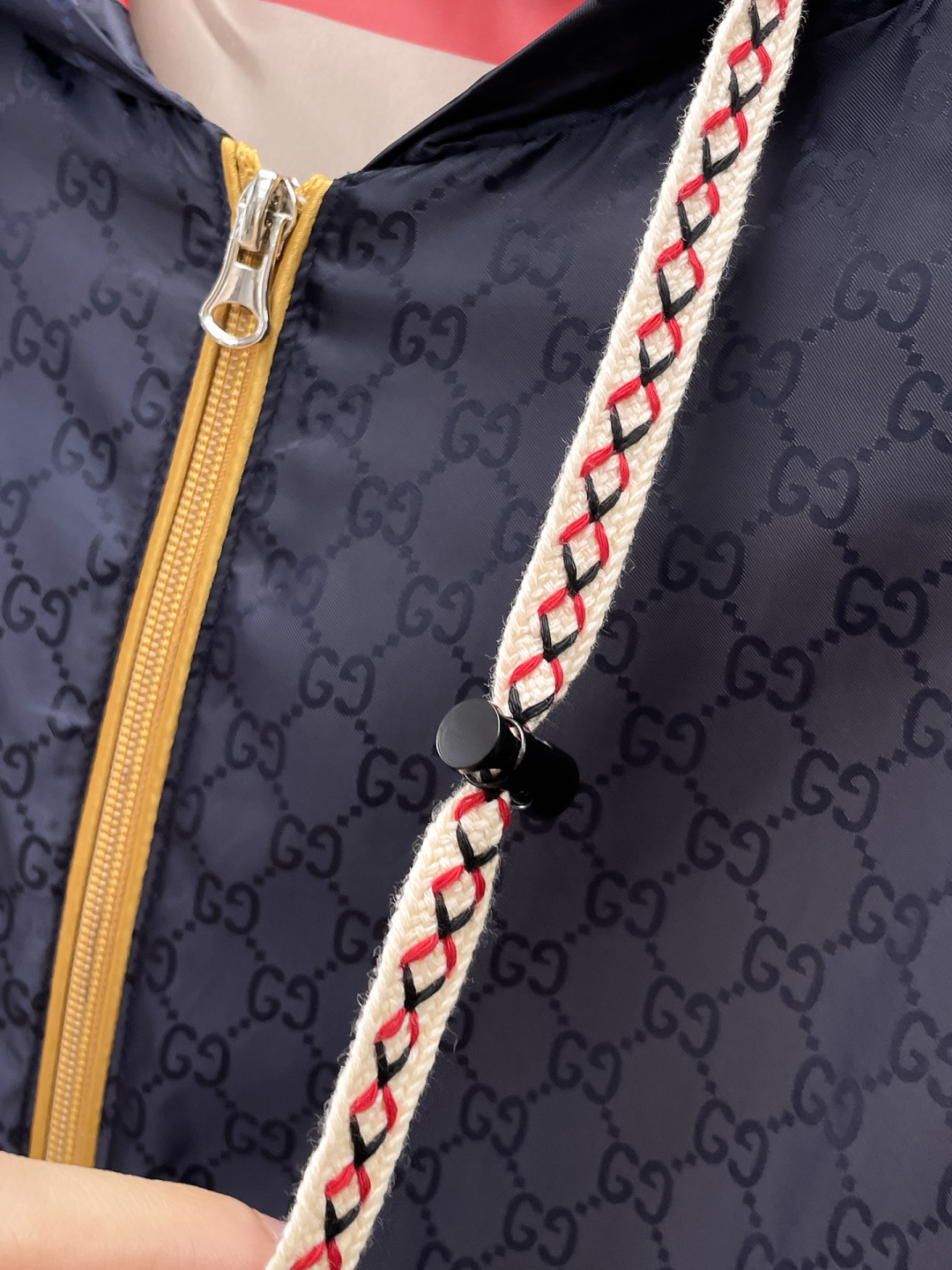 GUCCI 原單藍色滿版LOGO外套 男士連帽拉鍊休閒夾克| 10 GUCCI 原單藍色滿版LOGO外套 男士連帽拉鍊休閒夾克
