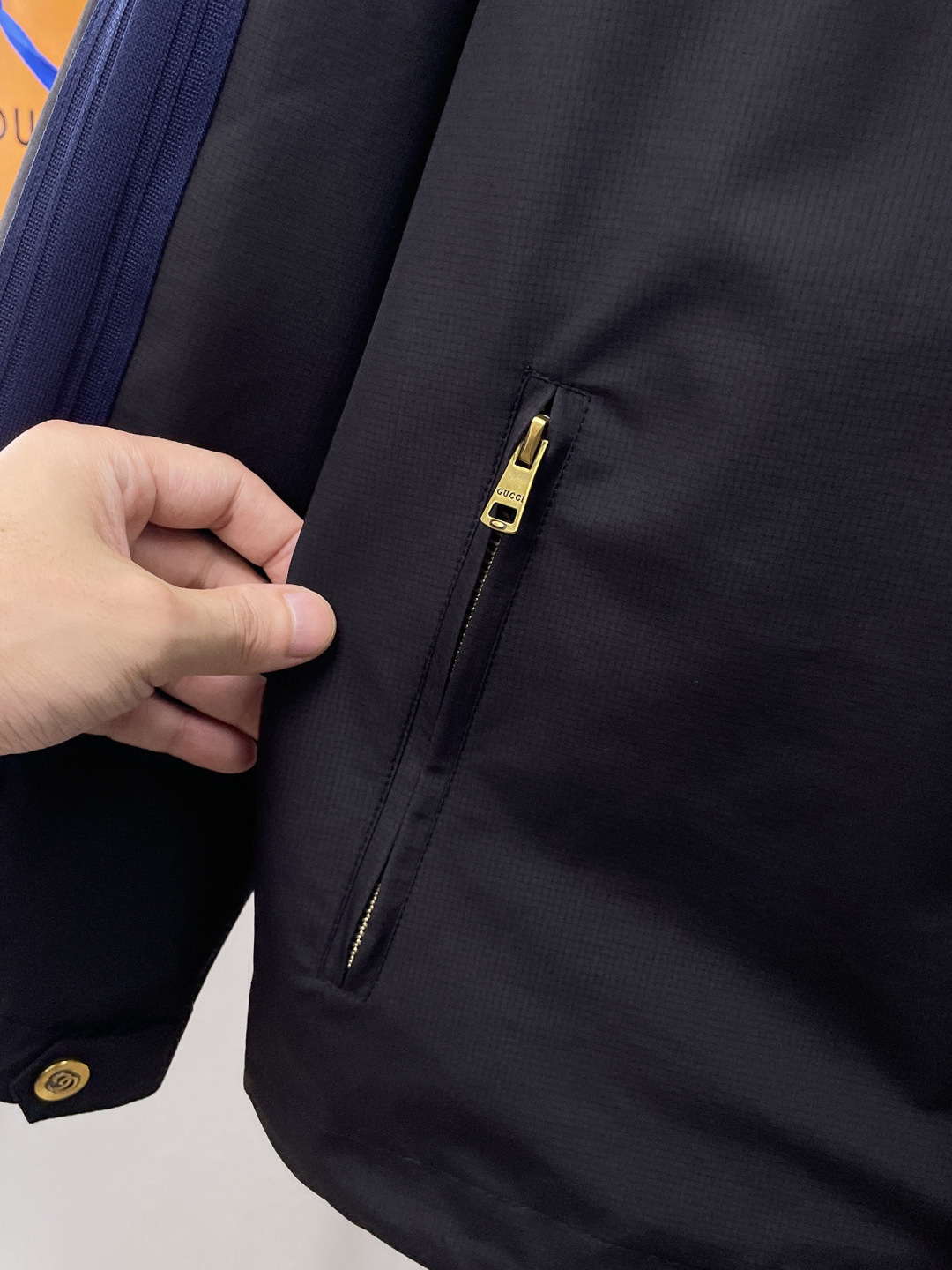 GUCCI A貨拼色連帽外套 男士雙G印花防風夾克潮流款| 18 GUCCI A貨拼色連帽外套 男士雙G印花防風夾克潮流款