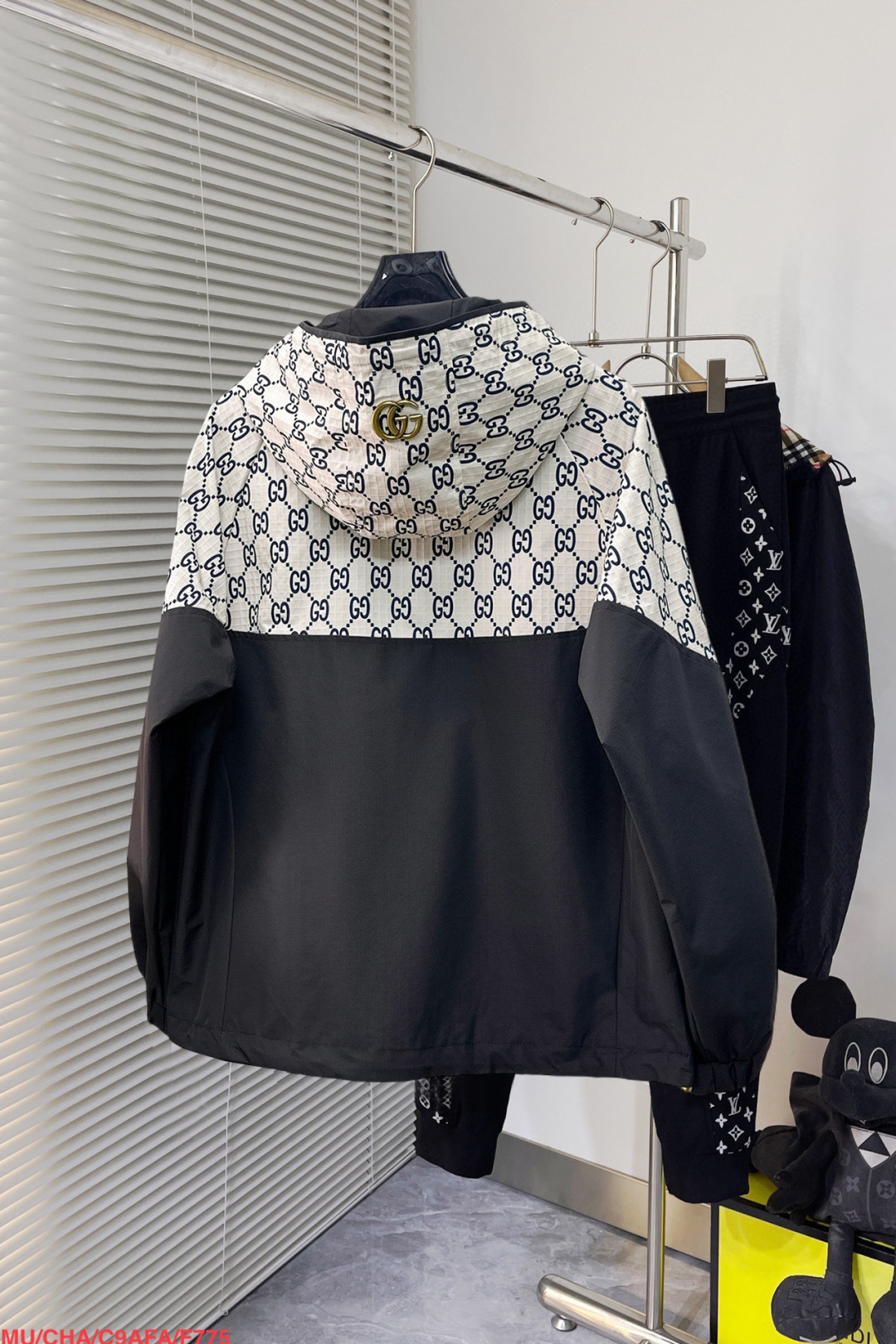 GUCCI A貨拼色連帽外套 男士雙G印花防風夾克潮流款| 14 GUCCI A貨拼色連帽外套 男士雙G印花防風夾克潮流款