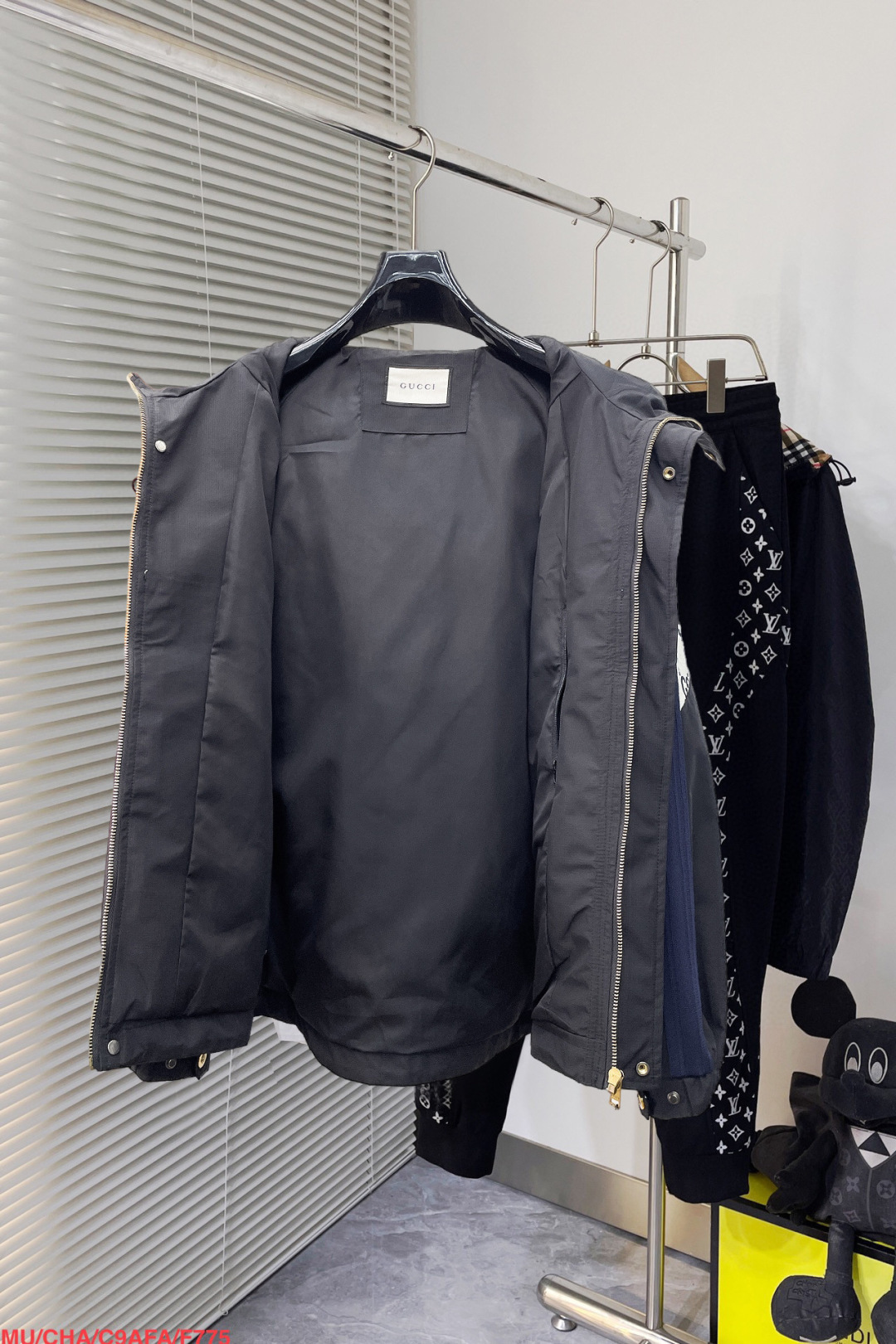 GUCCI A貨拼色連帽外套 男士雙G印花防風夾克潮流款| 13 GUCCI A貨拼色連帽外套 男士雙G印花防風夾克潮流款