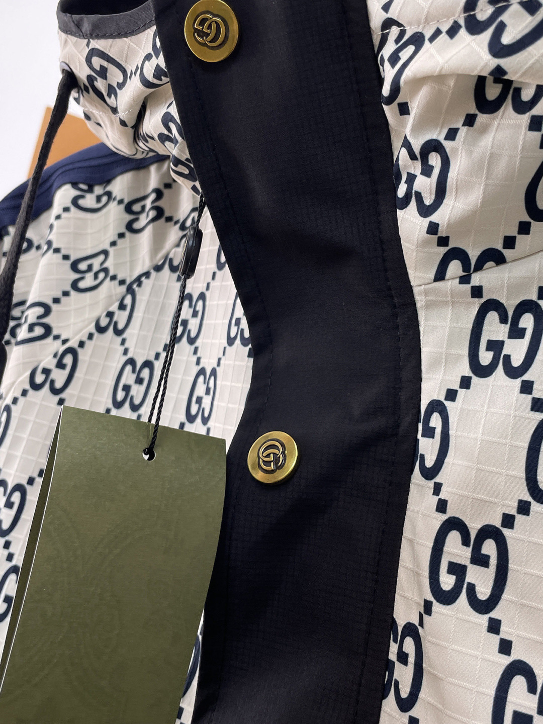GUCCI A貨拼色連帽外套 男士雙G印花防風夾克潮流款| 12 GUCCI A貨拼色連帽外套 男士雙G印花防風夾克潮流款