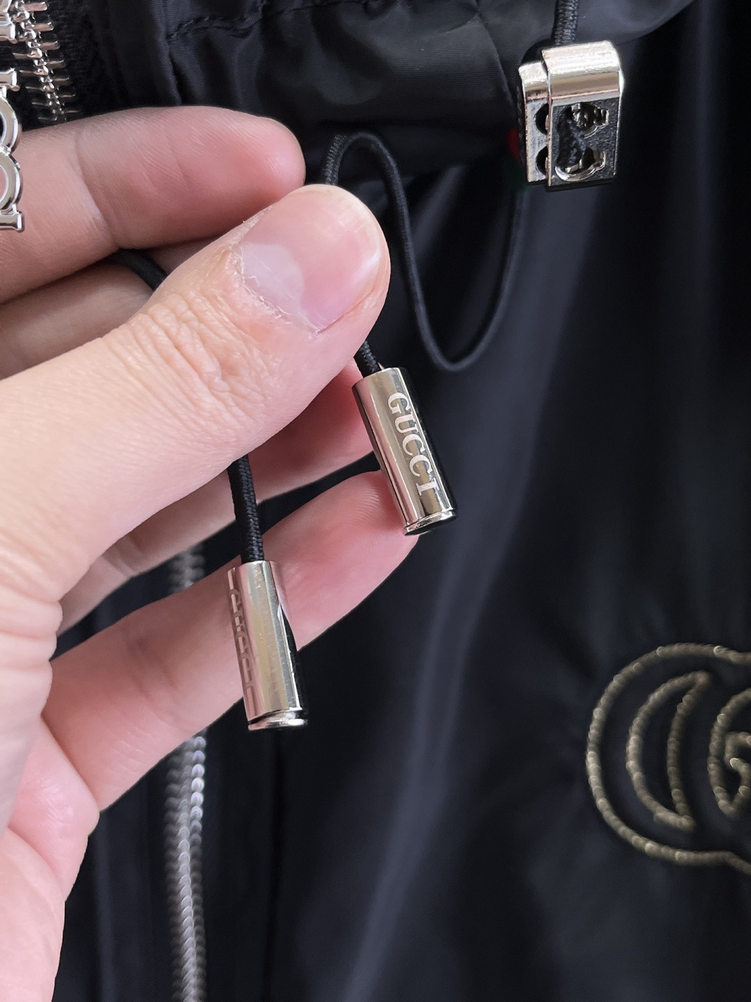 GUCCI 一比一黑色連帽外套 男士條紋織帶拉鍊夾克潮流款| 11 GUCCI 一比一黑色連帽外套 男士條紋織帶拉鍊夾克潮流款
