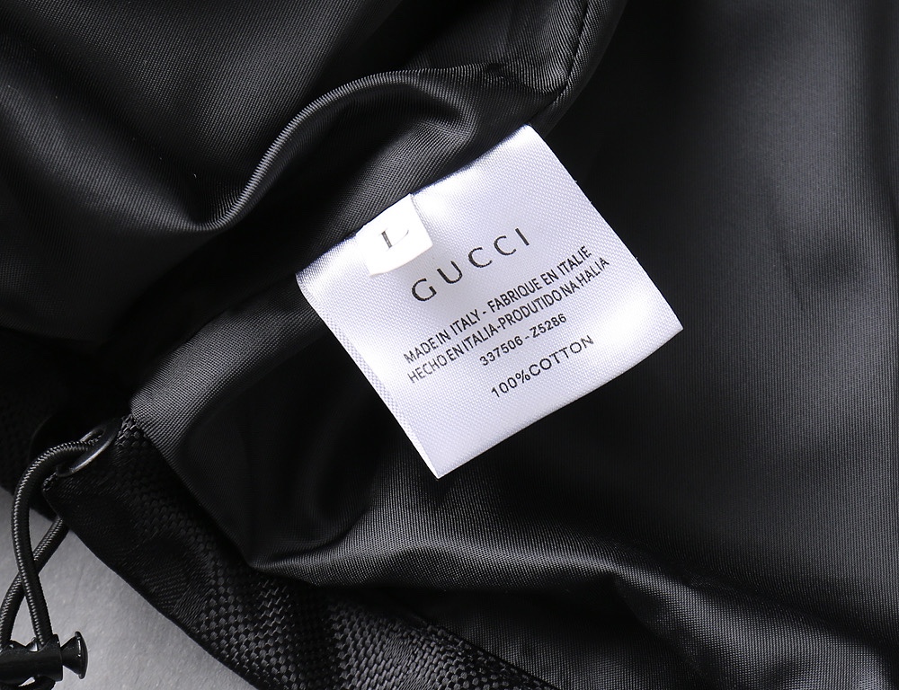 GUCCI 高仿滿版外套 男士黑色雙G連帽拉鍊夾克| 16 GUCCI 高仿滿版外套 男士黑色雙G連帽拉鍊夾克