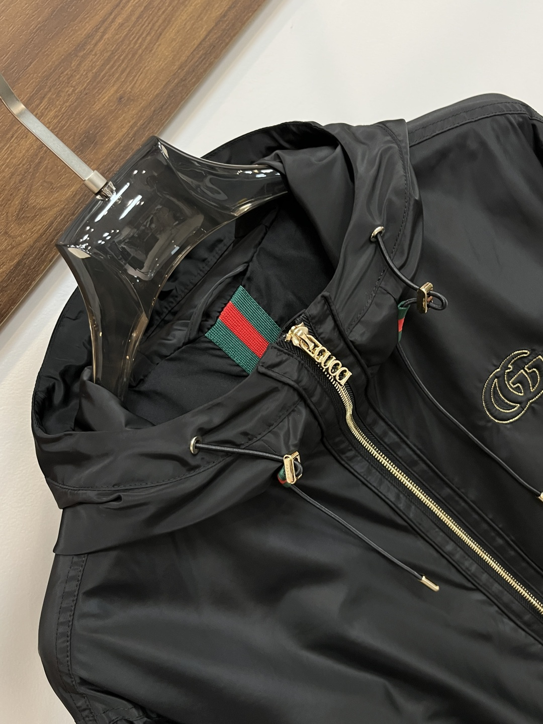 Gucci 原單連帽外套 男士黑色拉鍊防風夾克休閒外套| 9 Gucci 原單連帽外套 男士黑色拉鍊防風夾克休閒外套