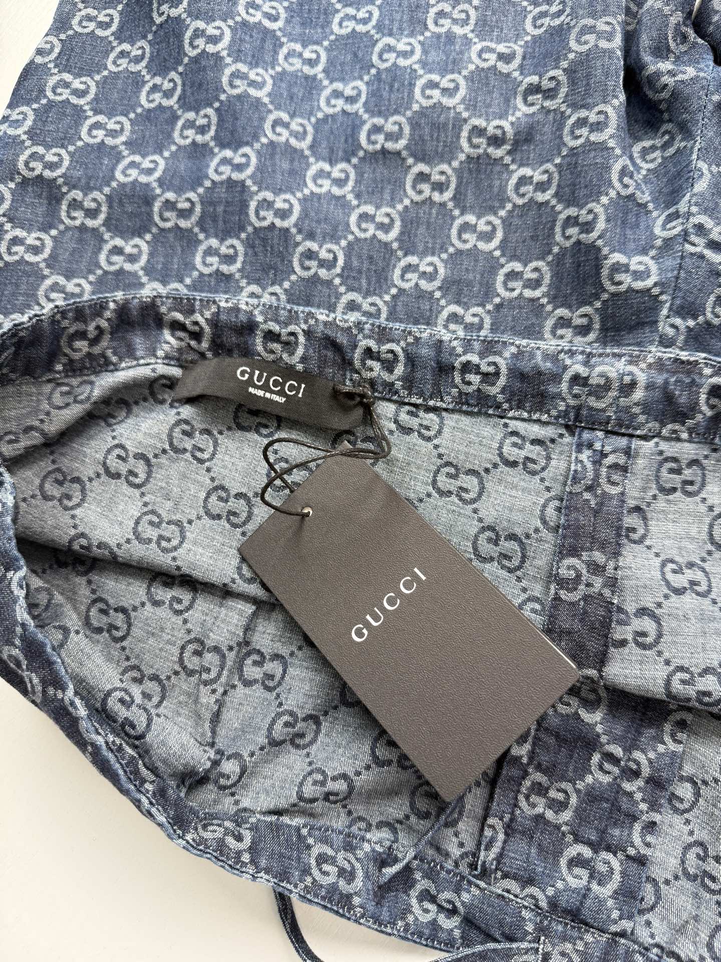 Gucci 古驰 高仿 GG滿版牛仔長褲 男士寬鬆直筒休閒褲| 16 Gucci 古驰 高仿 GG滿版牛仔長褲 男士寬鬆直筒休閒褲